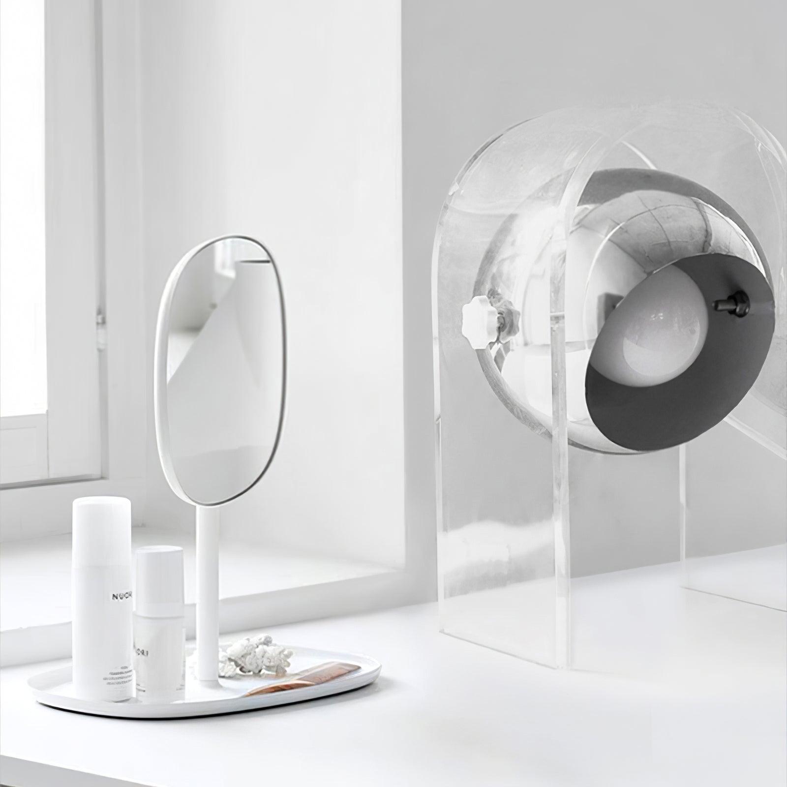 Tynza Steel Futuristic Table Lamp-Neutral Decor