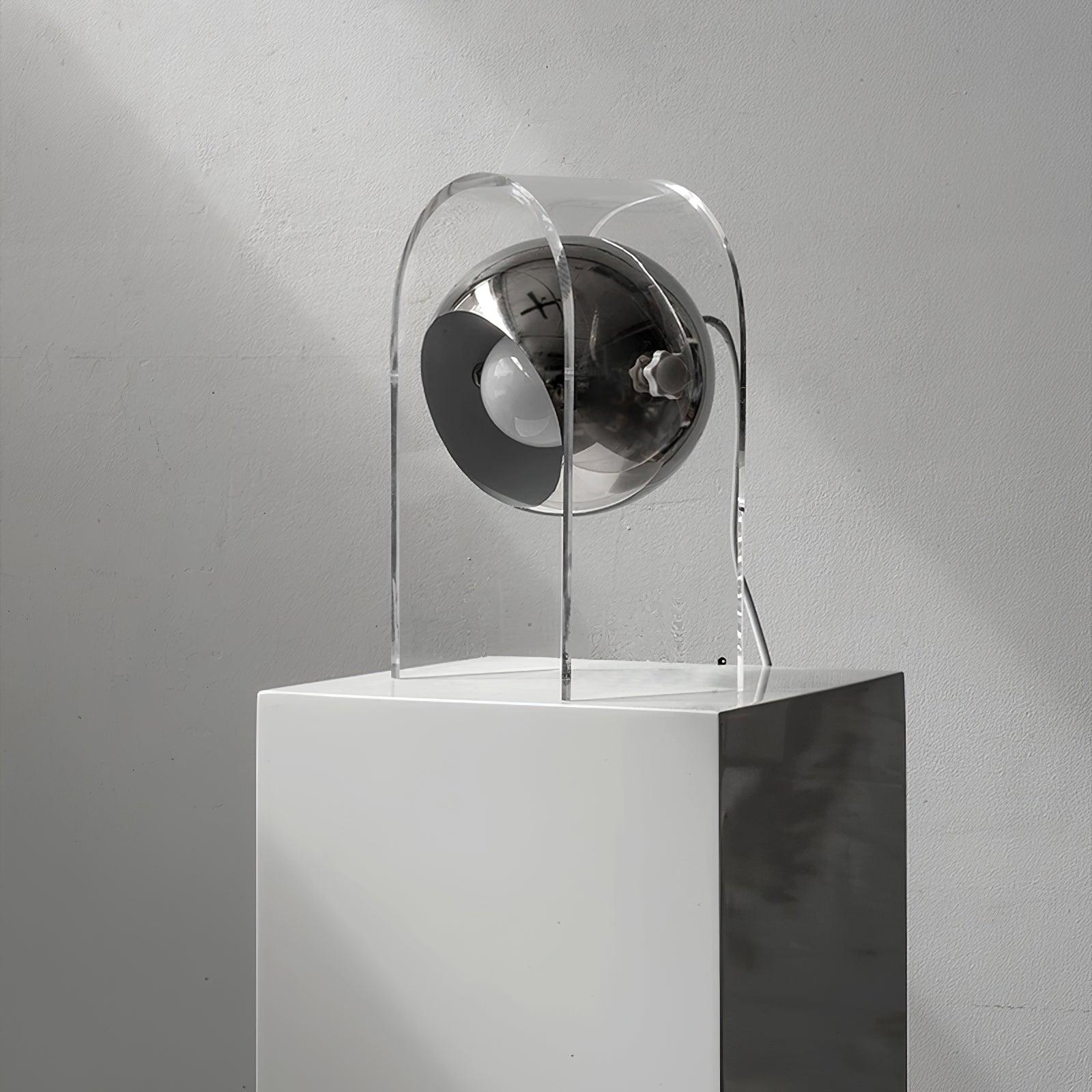 Tynza Steel Futuristic Table Lamp-Neutral Decor