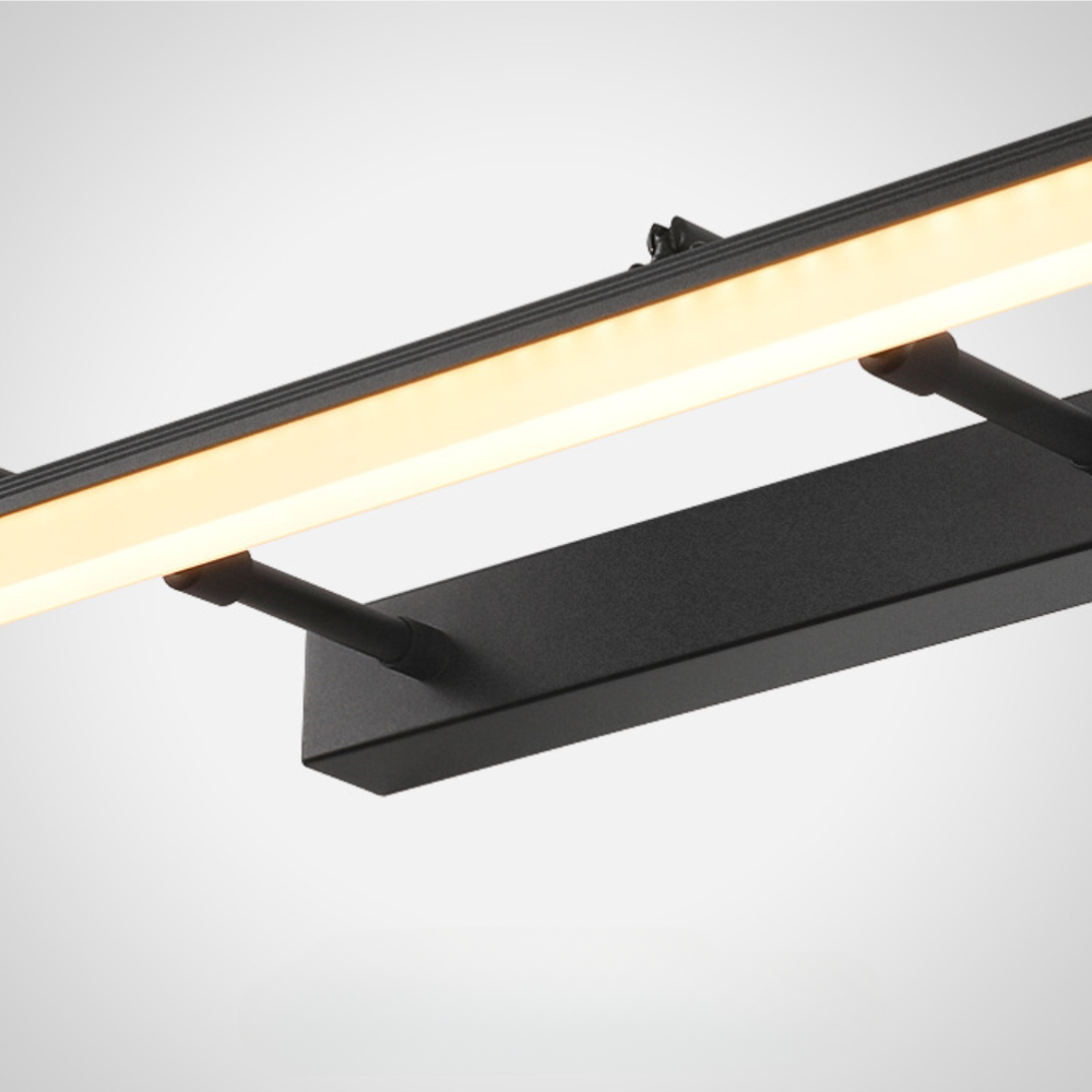 Arisha Modern Rectangular Wall Lamp,Black/Silver - Neutral Decor