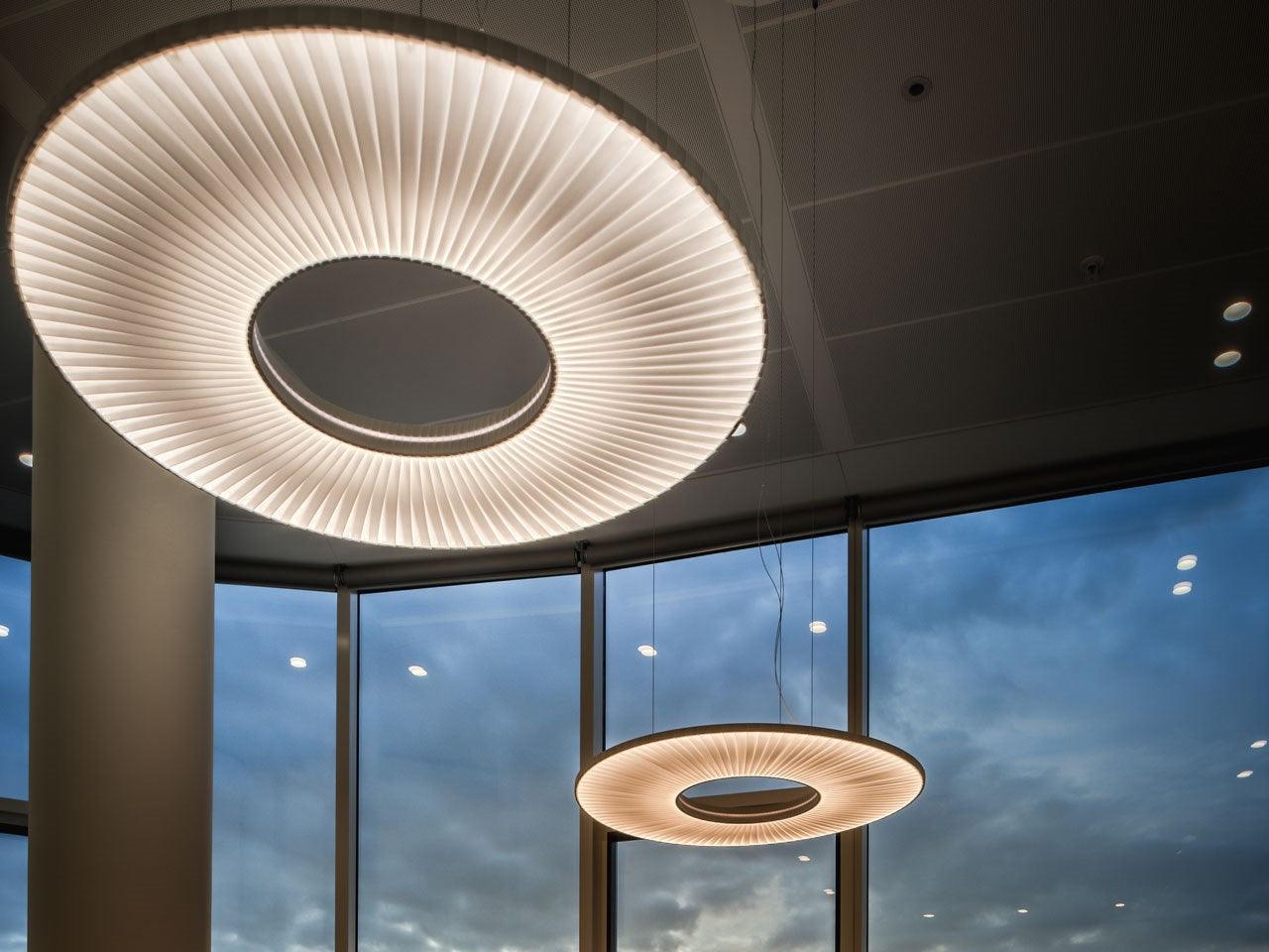 Lumira Pendant Lamp White Fabric Classic-Neutral Decor