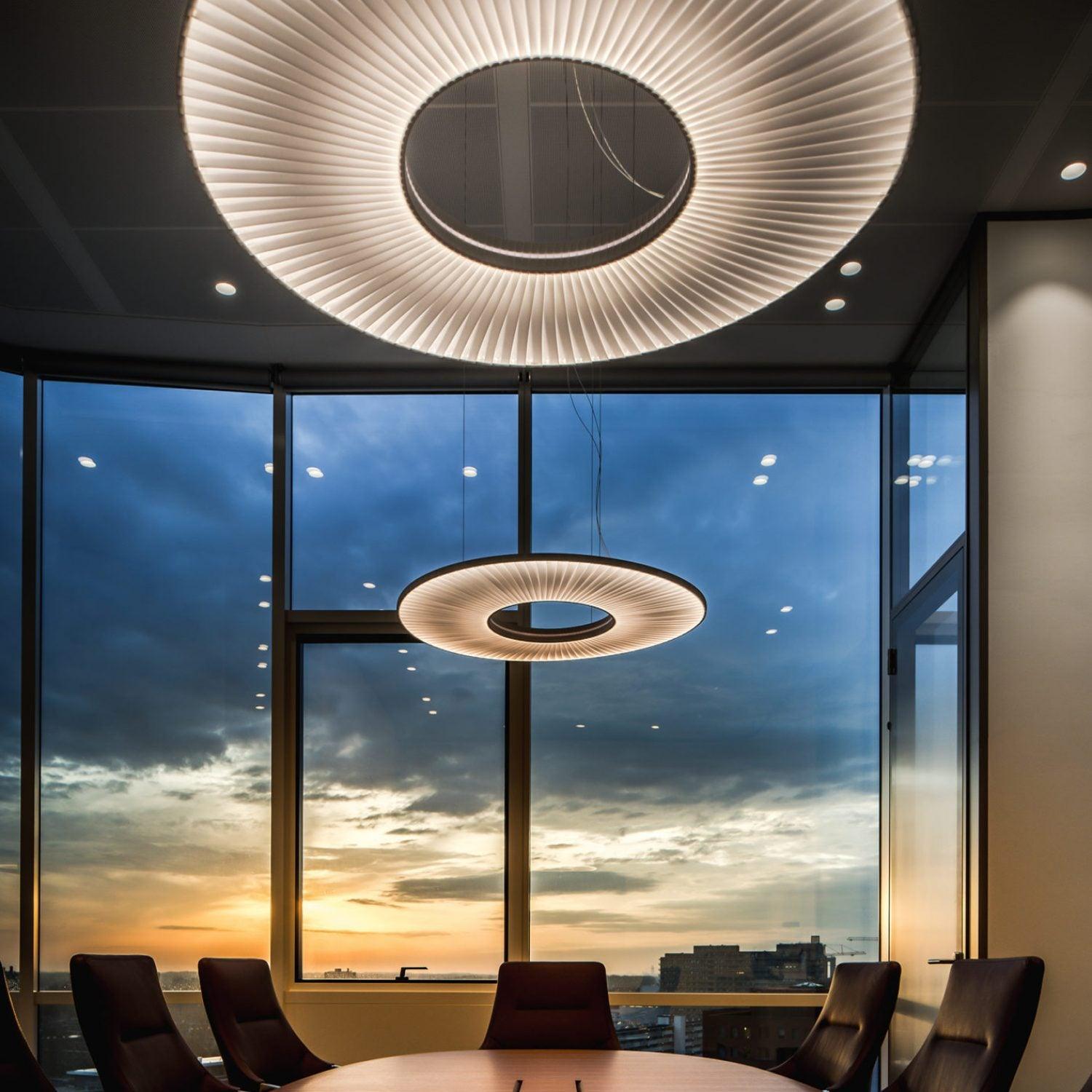 Lumira Pendant Lamp White Fabric Classic-Neutral Decor