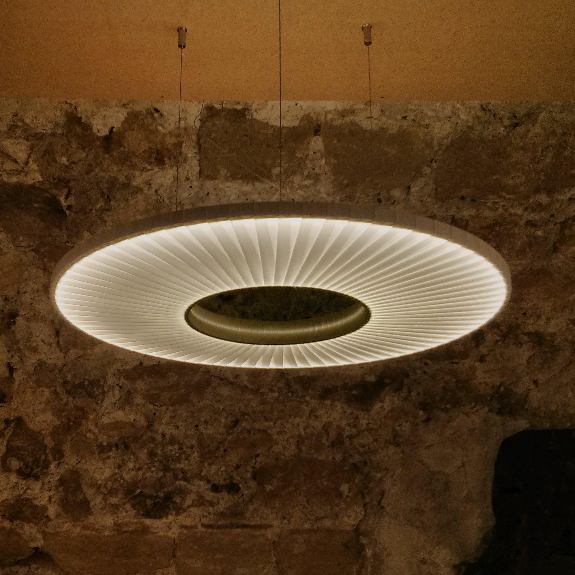 Lumira Pendant Lamp White Fabric Classic-Neutral Decor