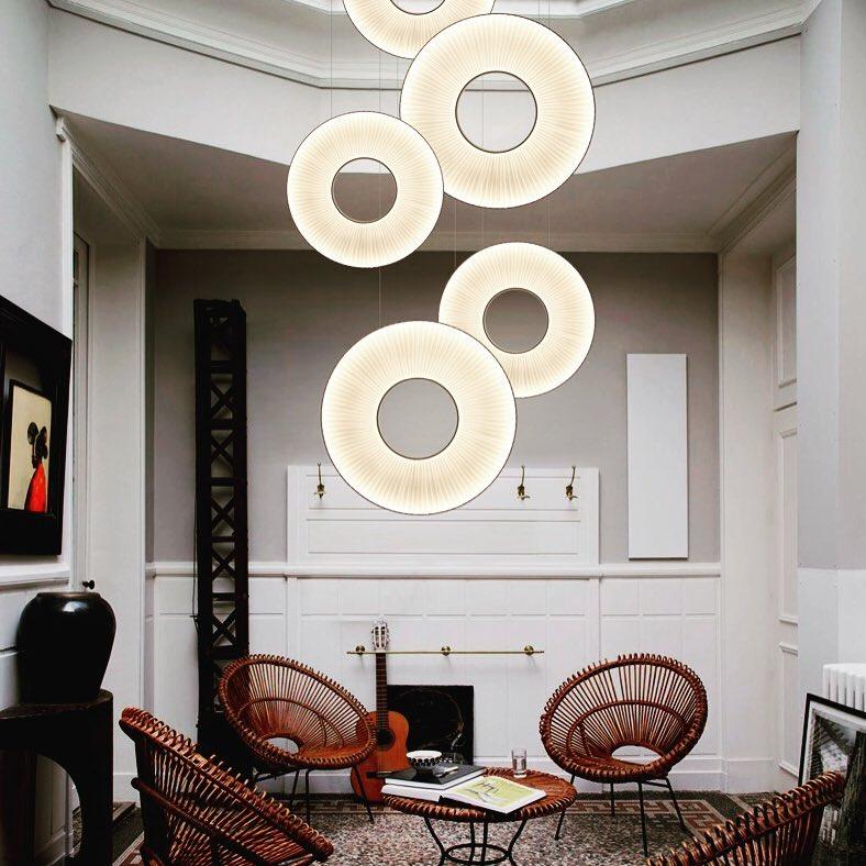 Lumira Pendant Lamp White Fabric Classic-Neutral Decor