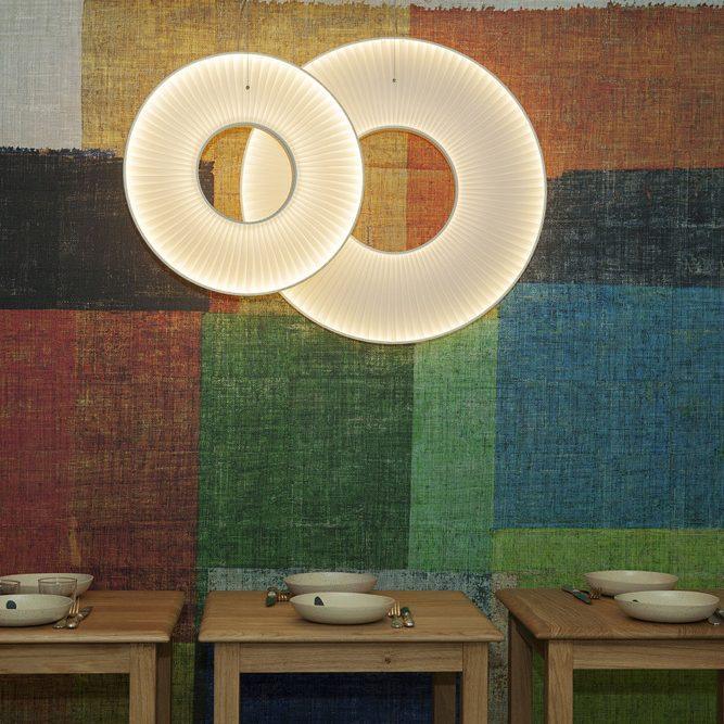 Lumira Pendant Lamp White Fabric Classic-Neutral Decor