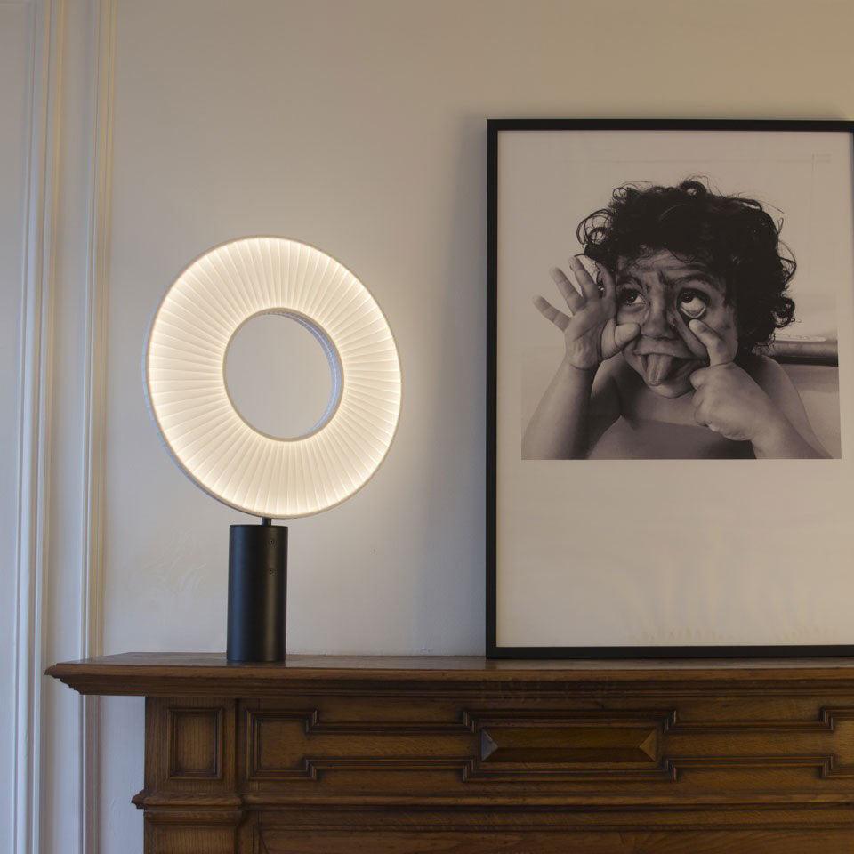 Levara Fabric Table Lamp-Neutral Decor