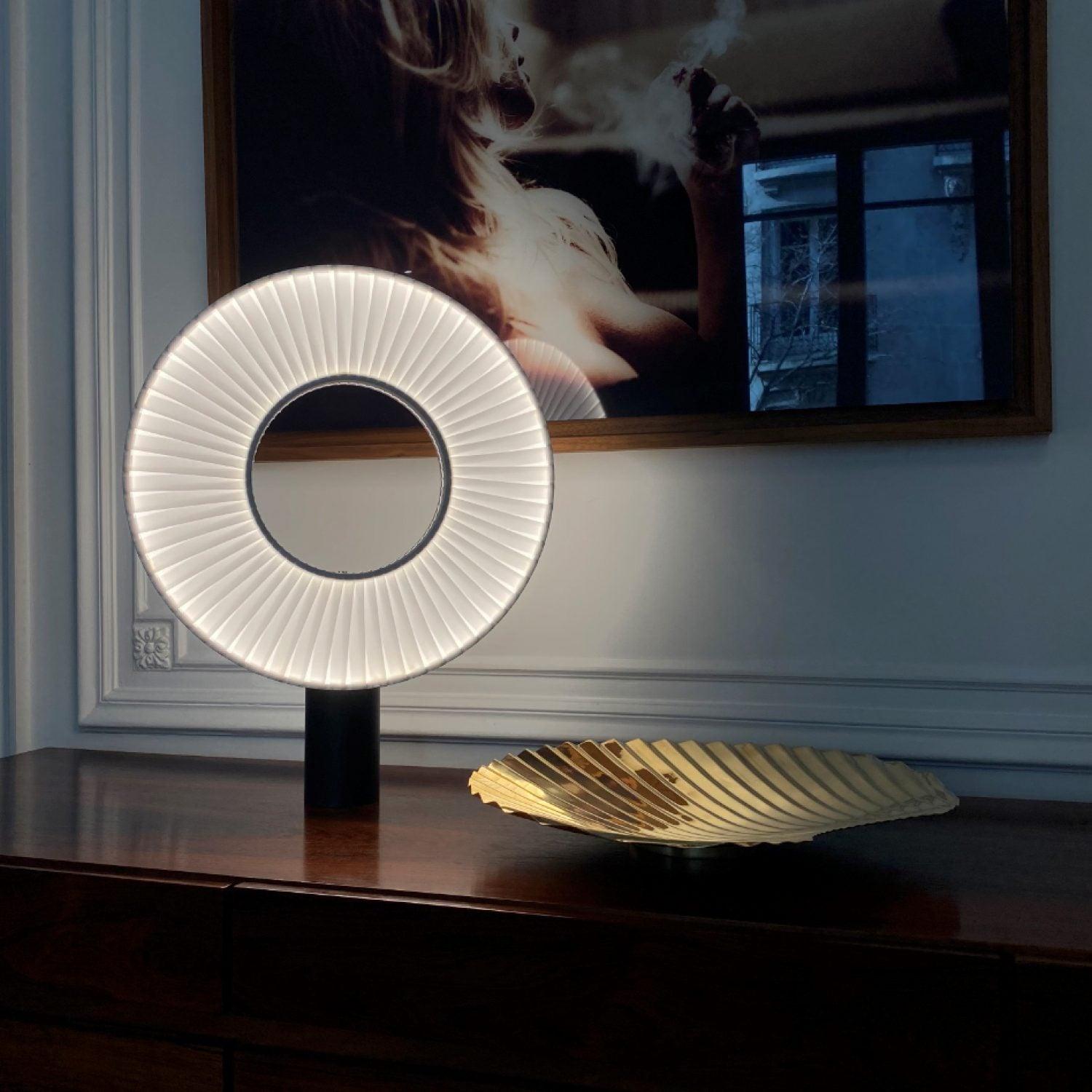 Levara Fabric Table Lamp-Neutral Decor