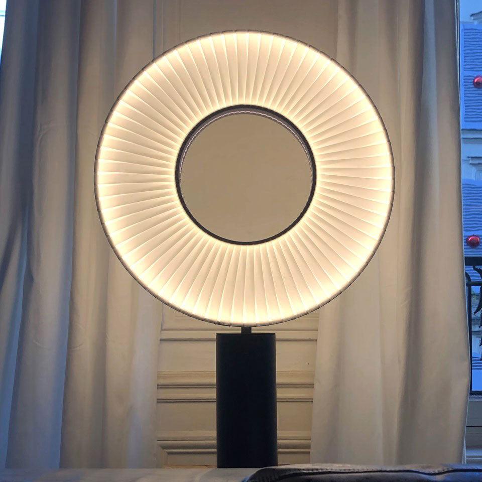 Levara Fabric Table Lamp-Neutral Decor