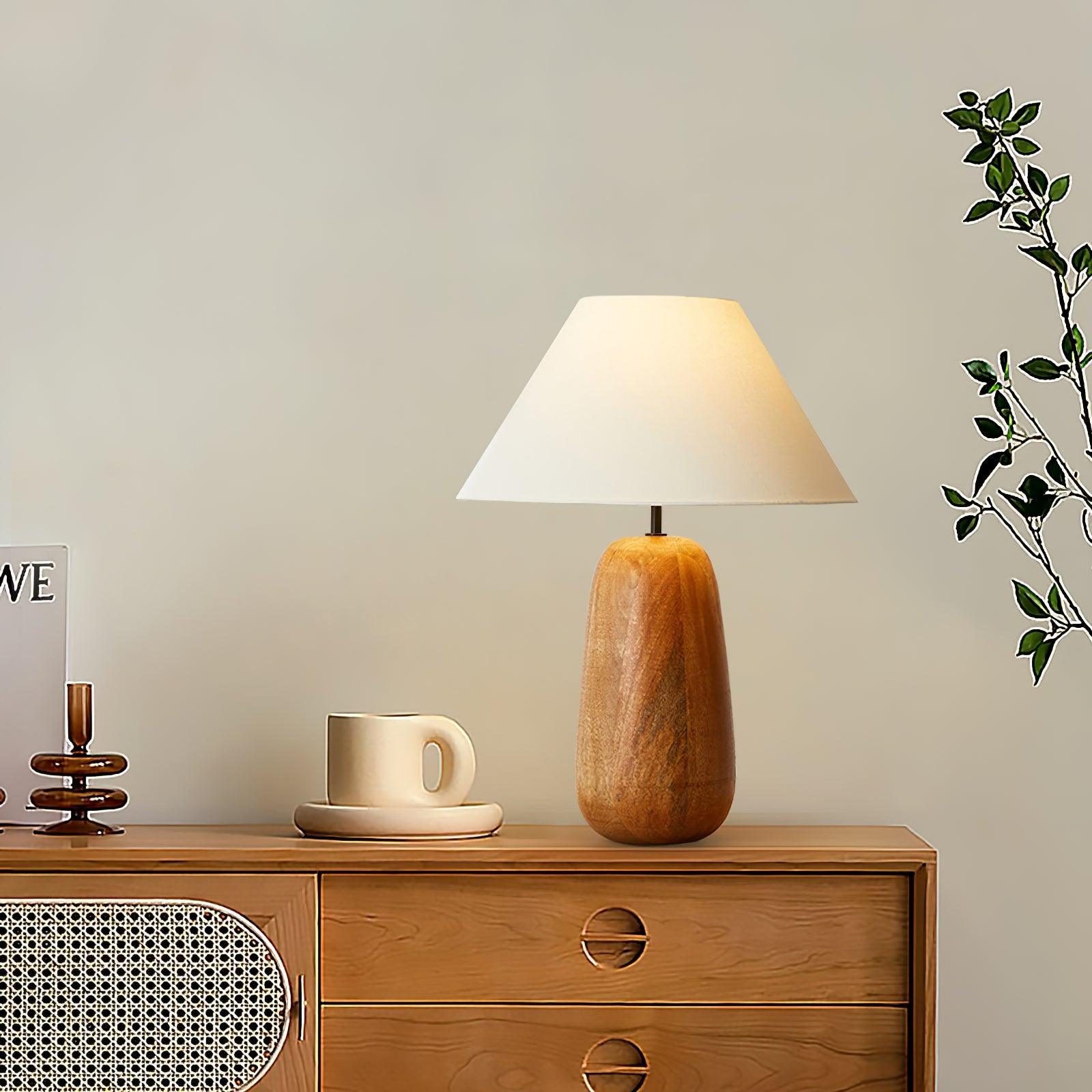 Nina Modern Wood Table Lamp-Neutral Decor