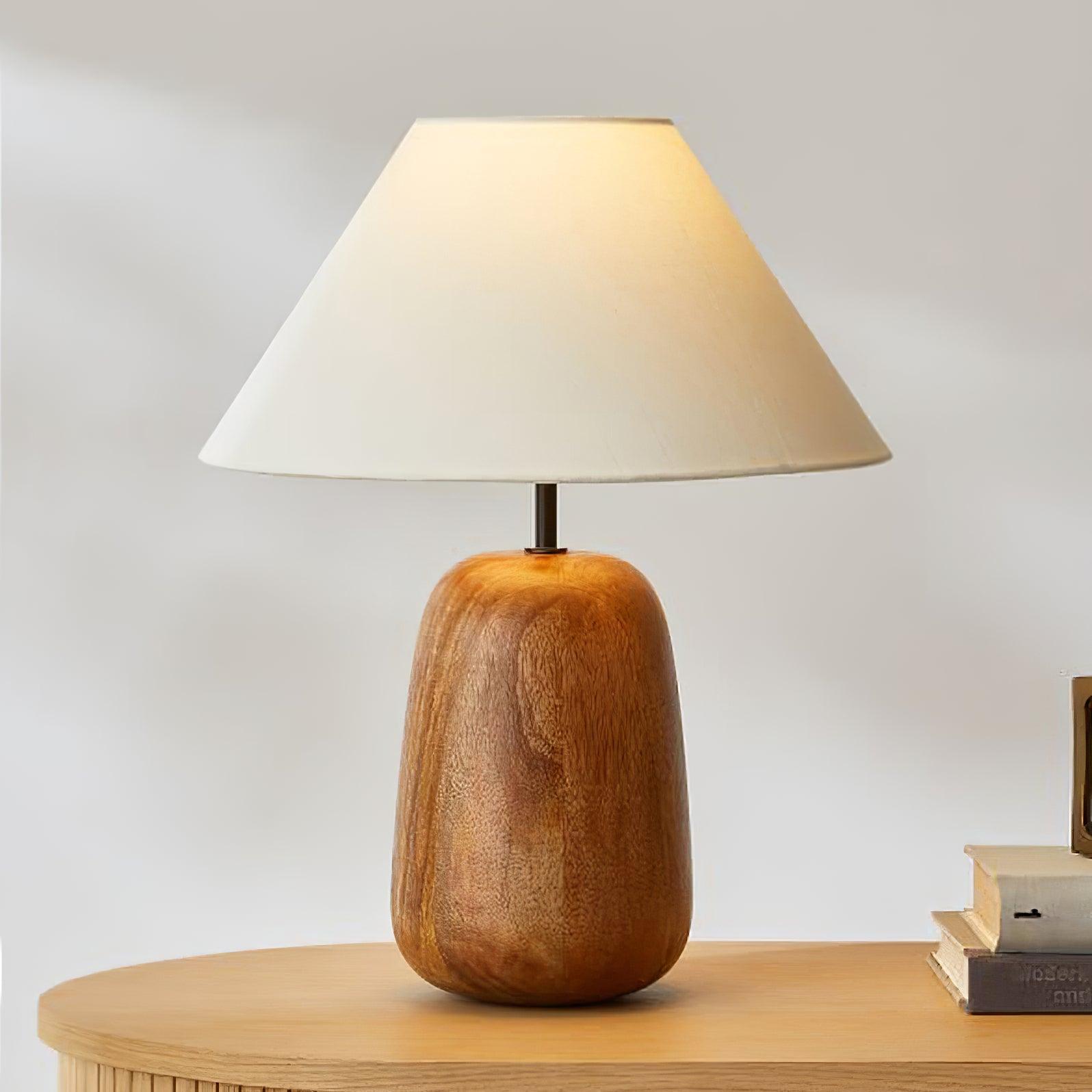 Nina Modern Wood Table Lamp-Neutral Decor