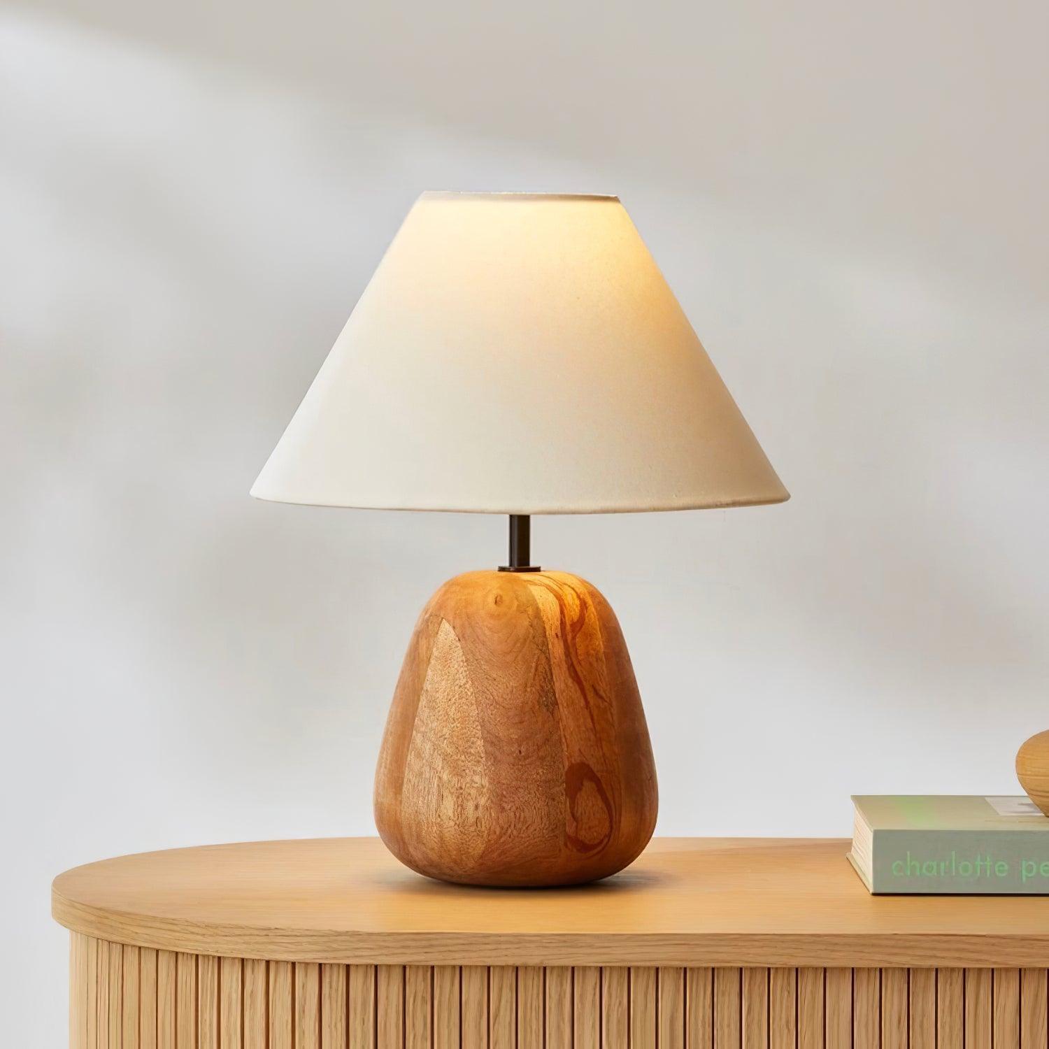Nina Modern Wood Table Lamp-Neutral Decor