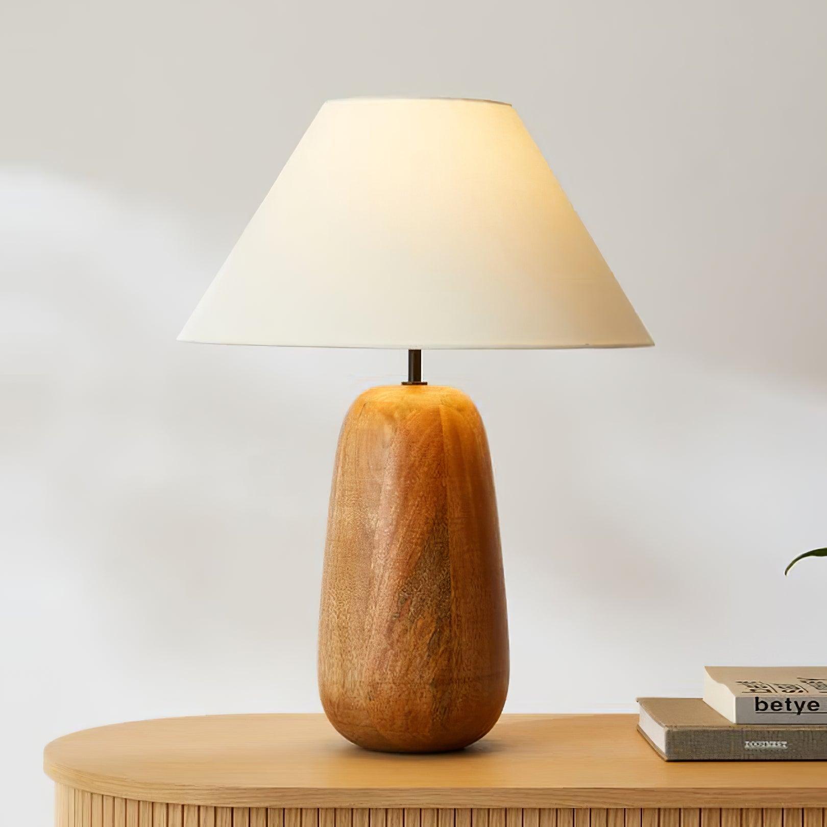 Nina Modern Wood Table Lamp-Neutral Decor