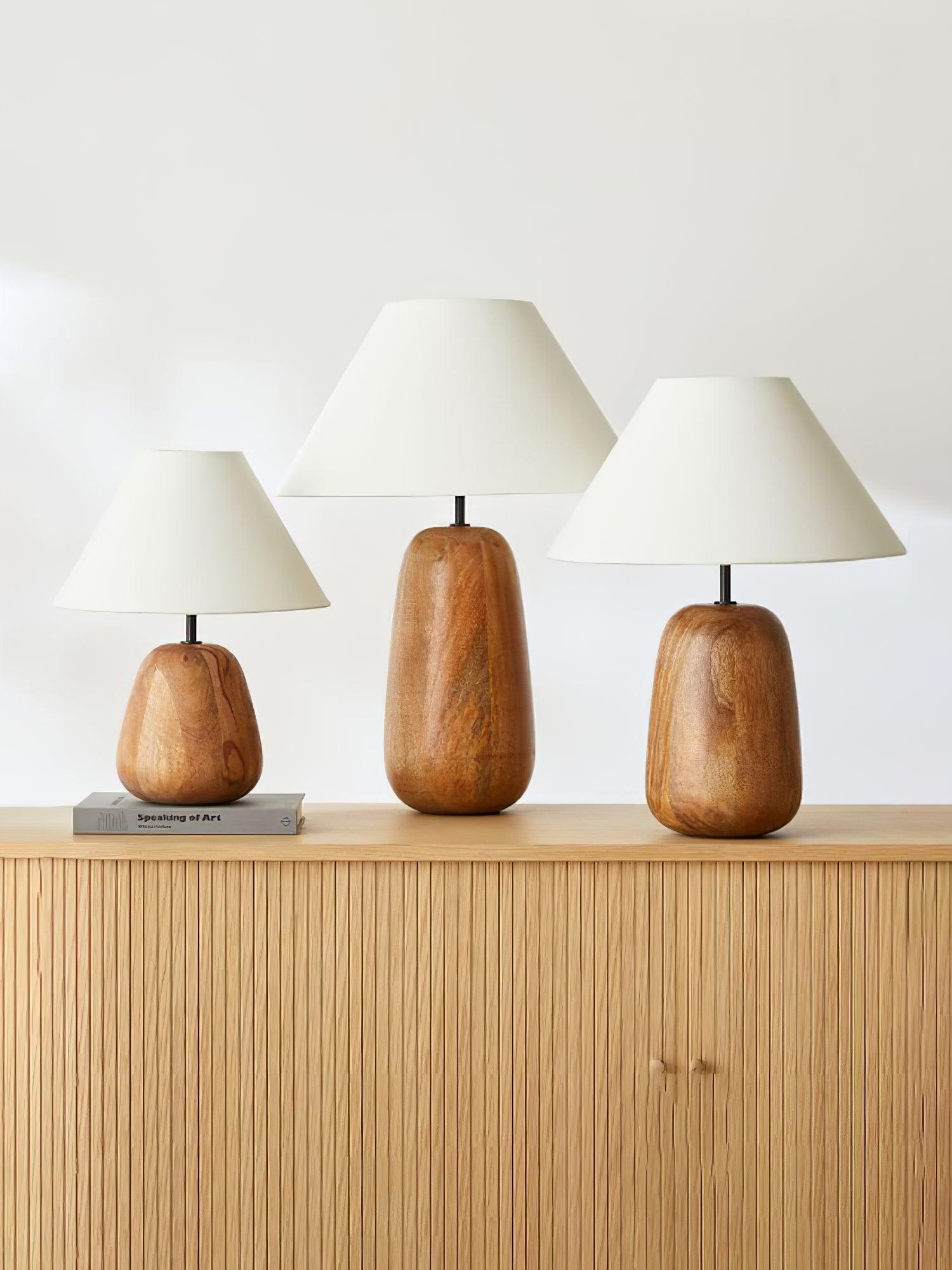 Nina Modern Wood Table Lamp-Neutral Decor
