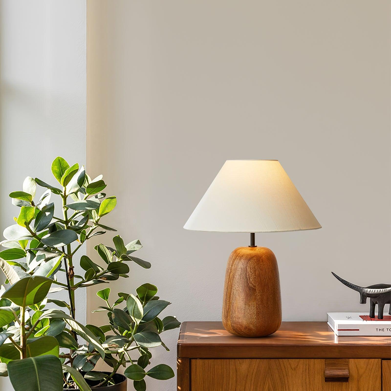 Nina Modern Wood Table Lamp-Neutral Decor