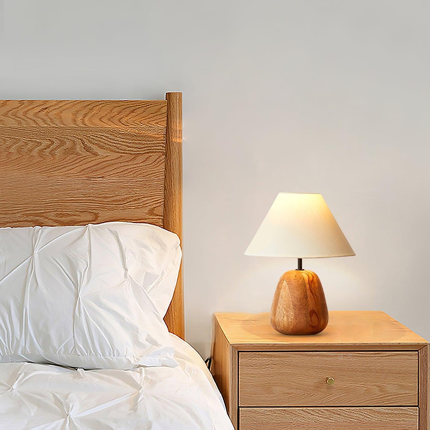 Nina Modern Wood Table Lamp-Neutral Decor