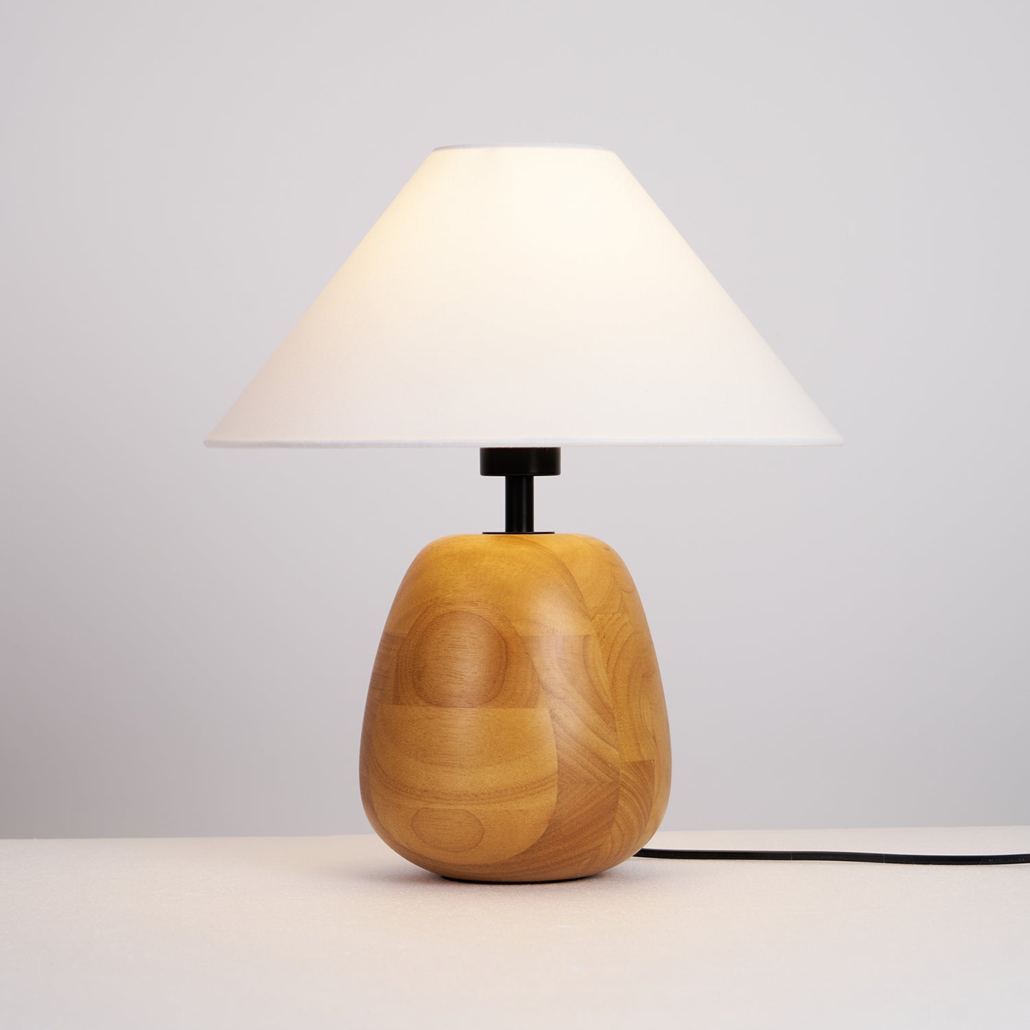 Nina Modern Wood Table Lamp-Neutral Decor