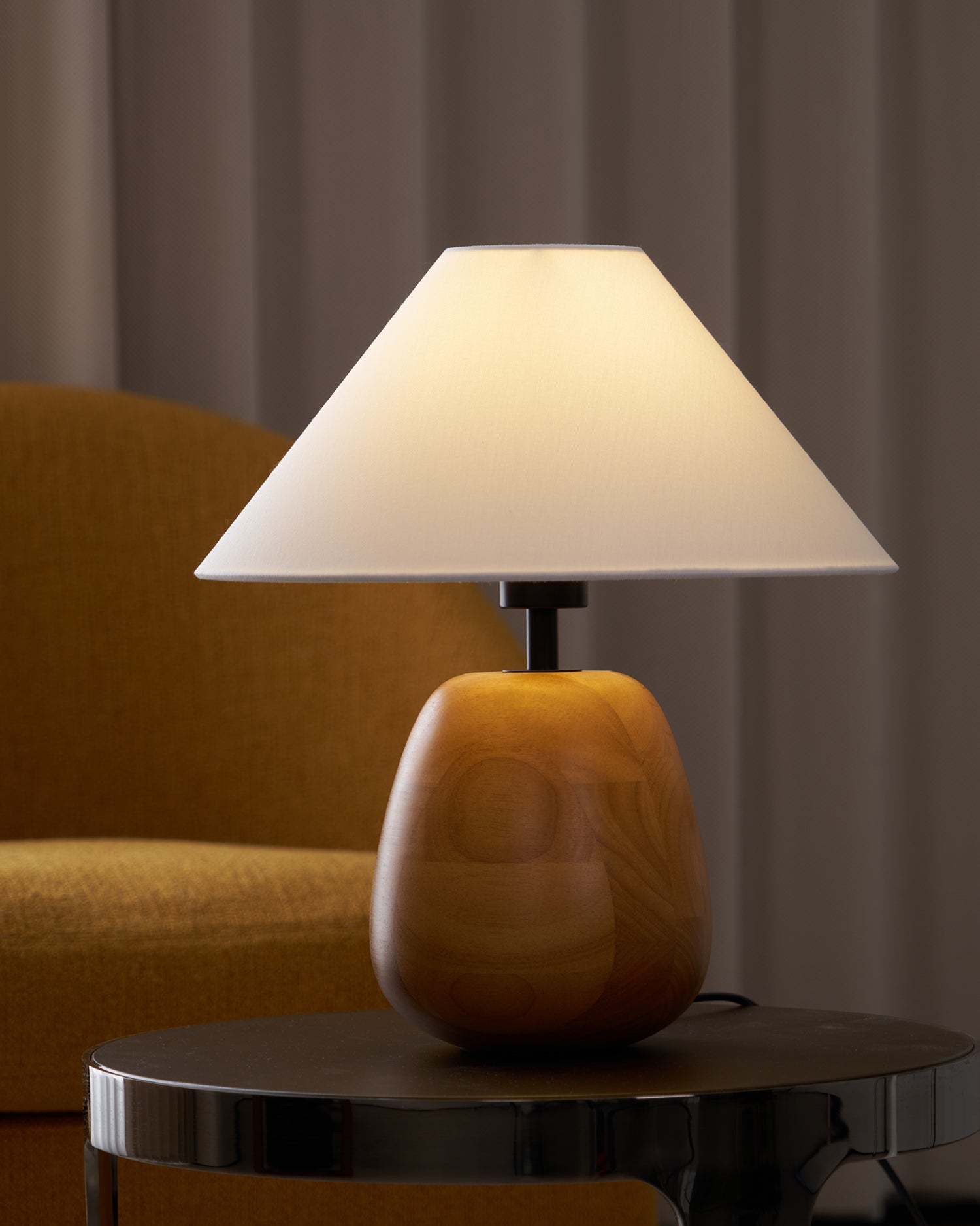 Nina Modern Wood Table Lamp-Neutral Decor
