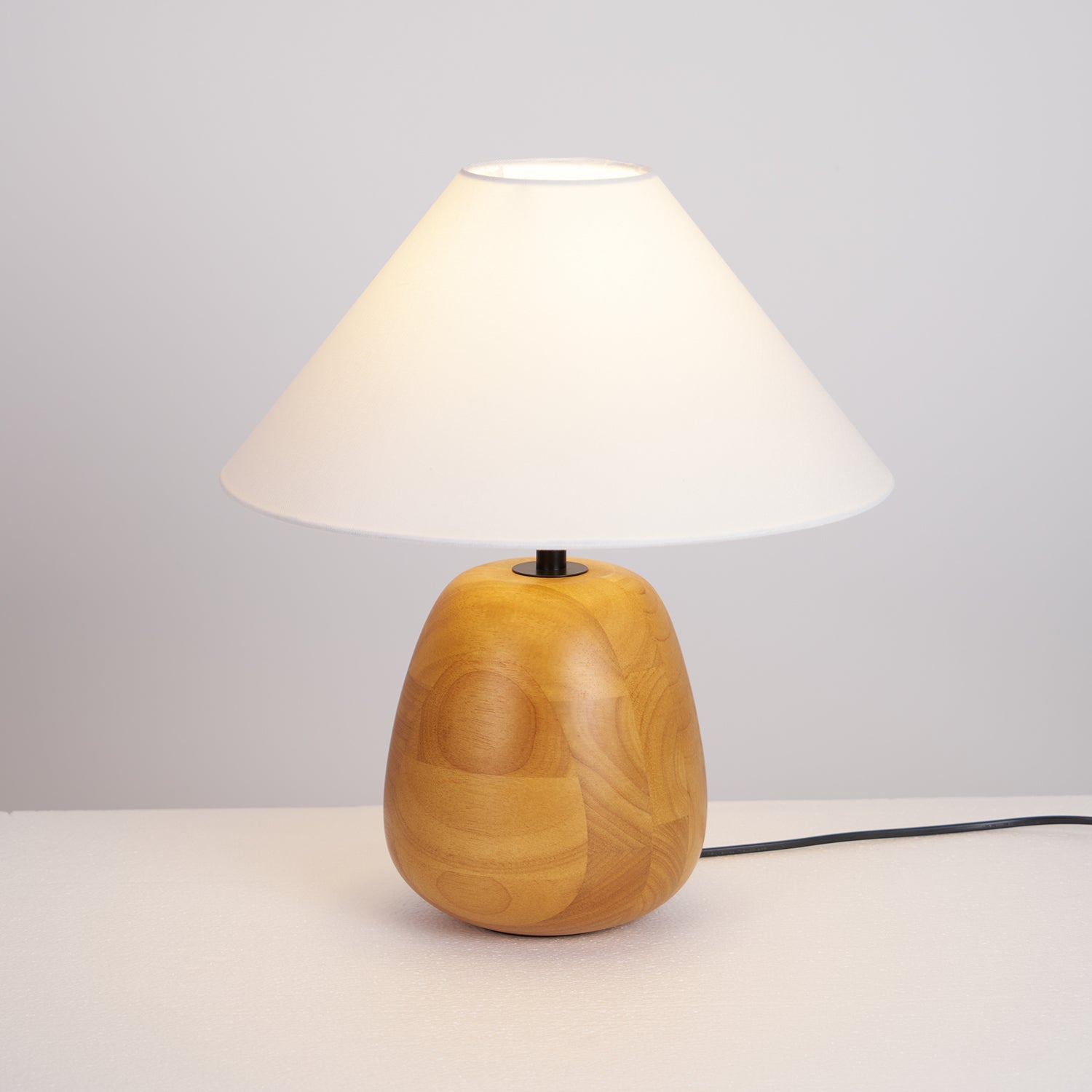 Nina Modern Wood Table Lamp-Neutral Decor