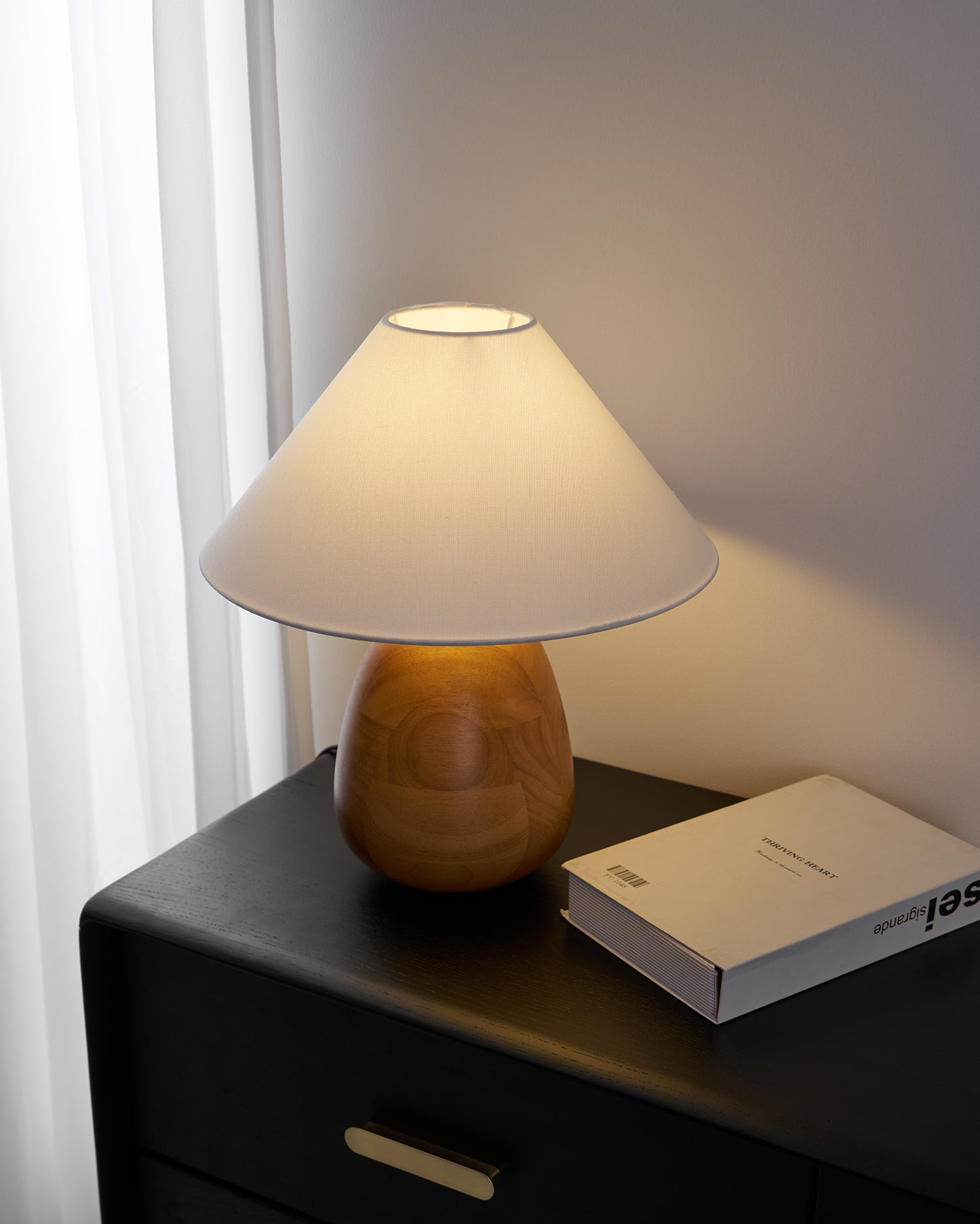 Nina Modern Wood Table Lamp-Neutral Decor