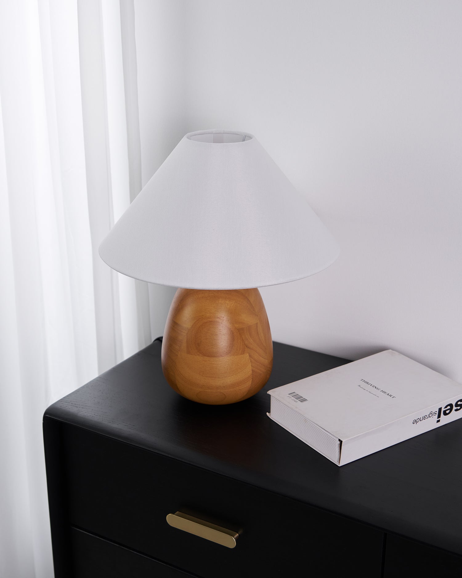 Nina Modern Wood Table Lamp-Neutral Decor