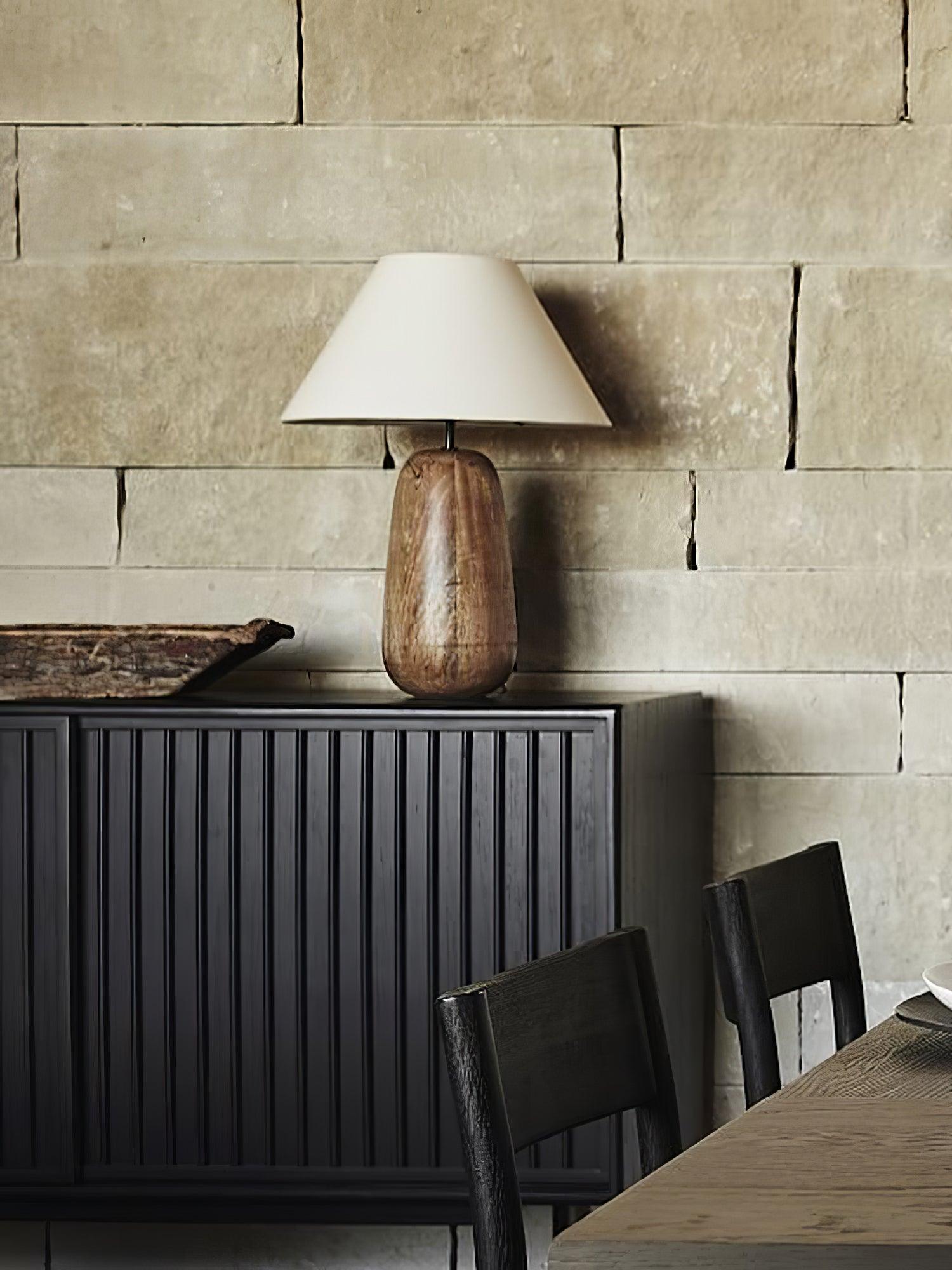 Nina Modern Wood Table Lamp-Neutral Decor