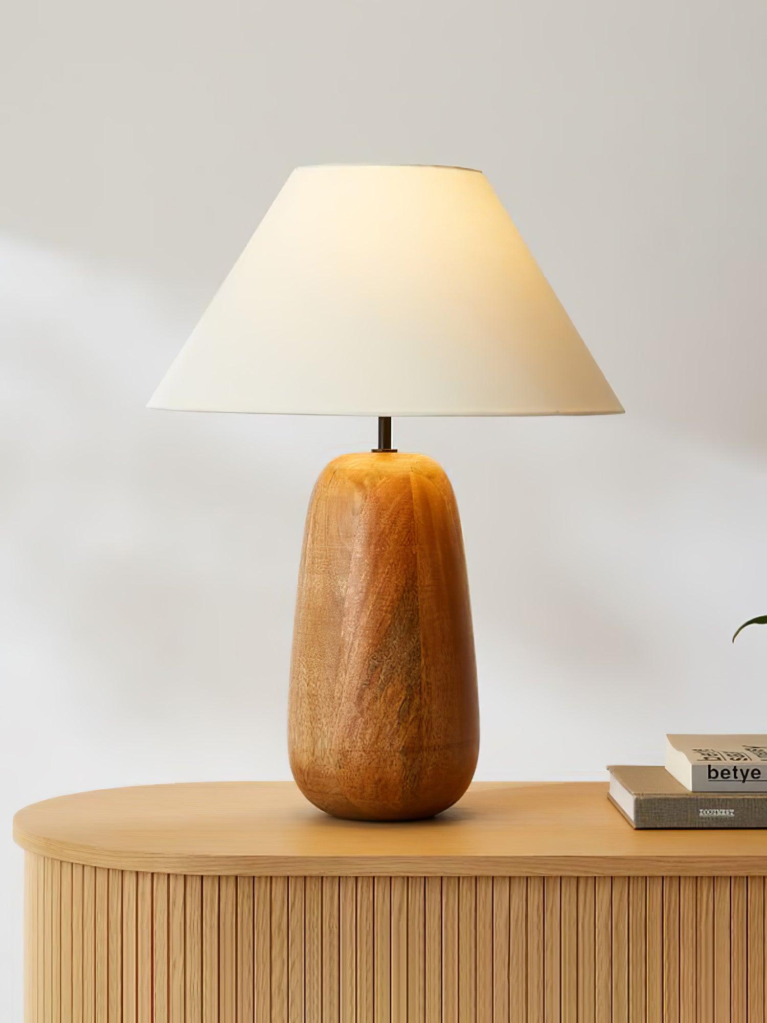 Nina Modern Wood Table Lamp-Neutral Decor