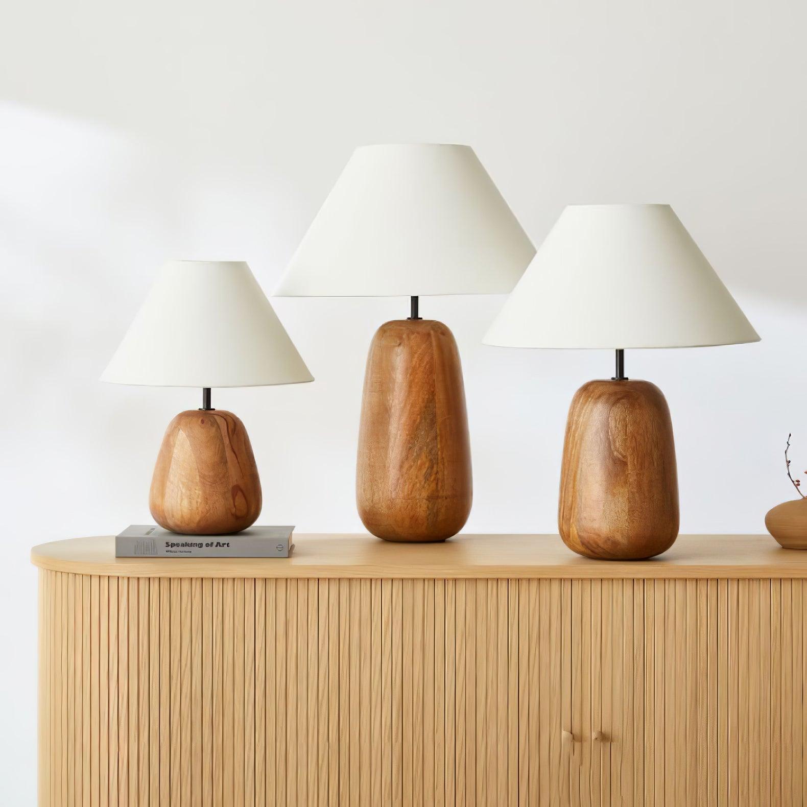 Nina Modern Wood Table Lamp-Neutral Decor