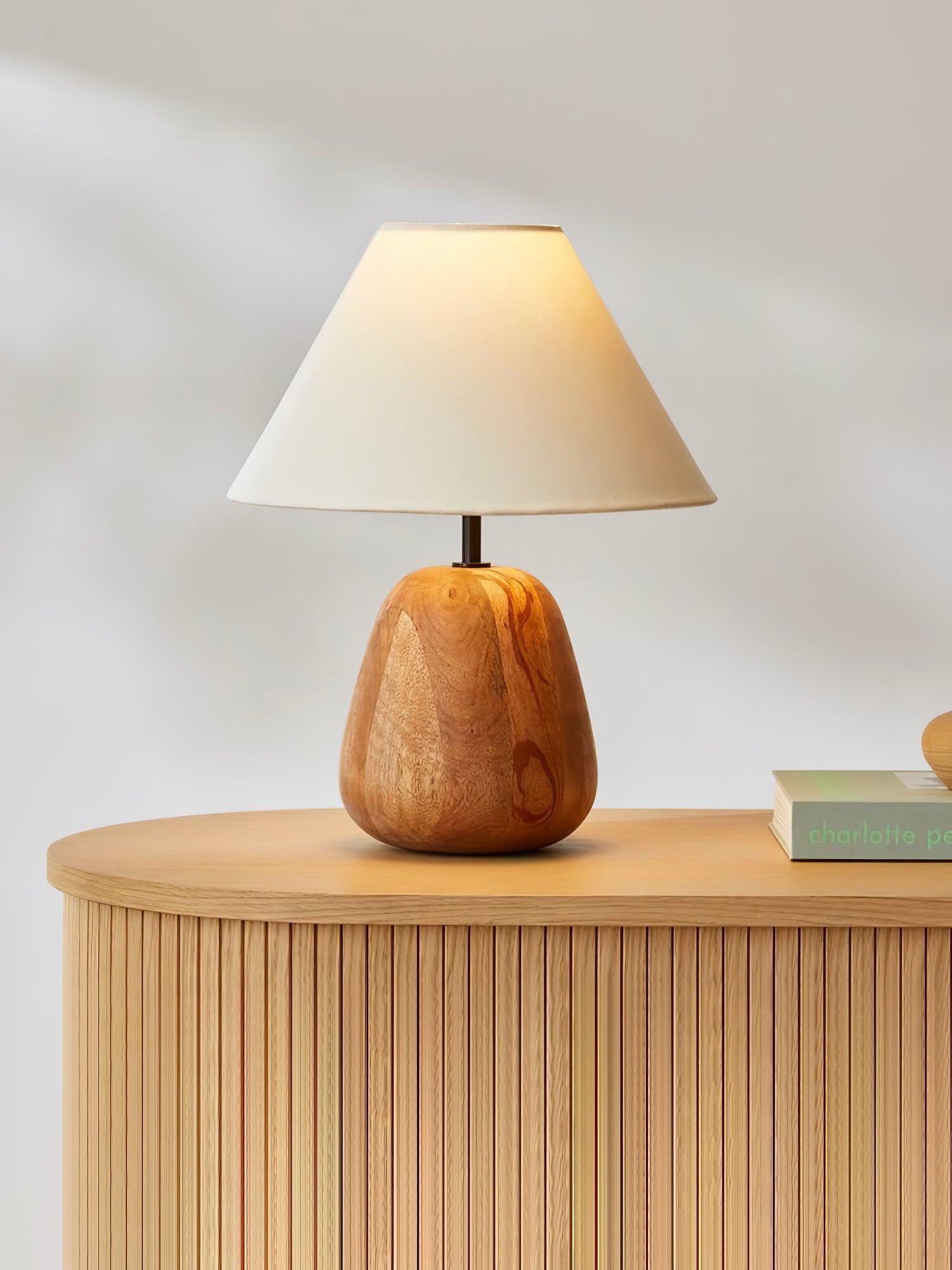Nina Modern Wood Table Lamp-Neutral Decor