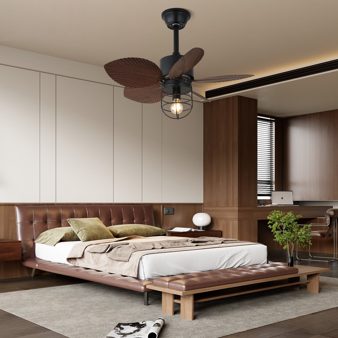 Orion Industrial Ceiling Fan Light-Neutral Decor