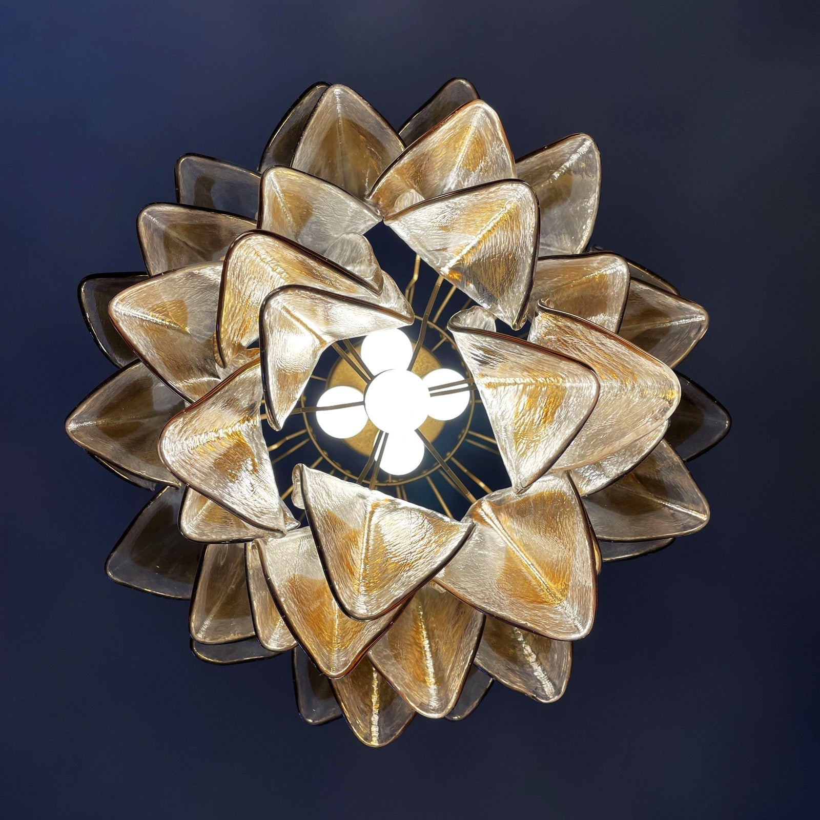 Vild Chandelier Isabella Gold Petal Layered-Neutral Decor