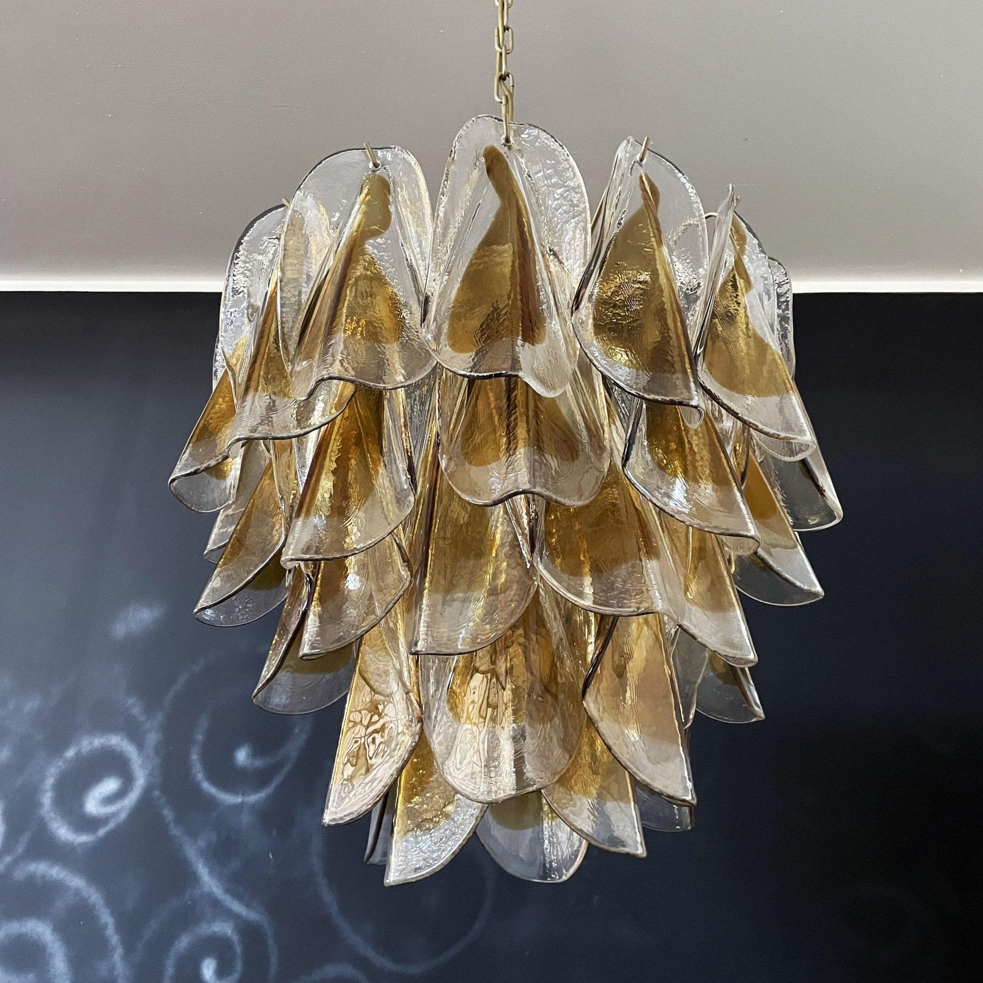 Vild Chandelier Isabella Gold Petal Layered-Neutral Decor