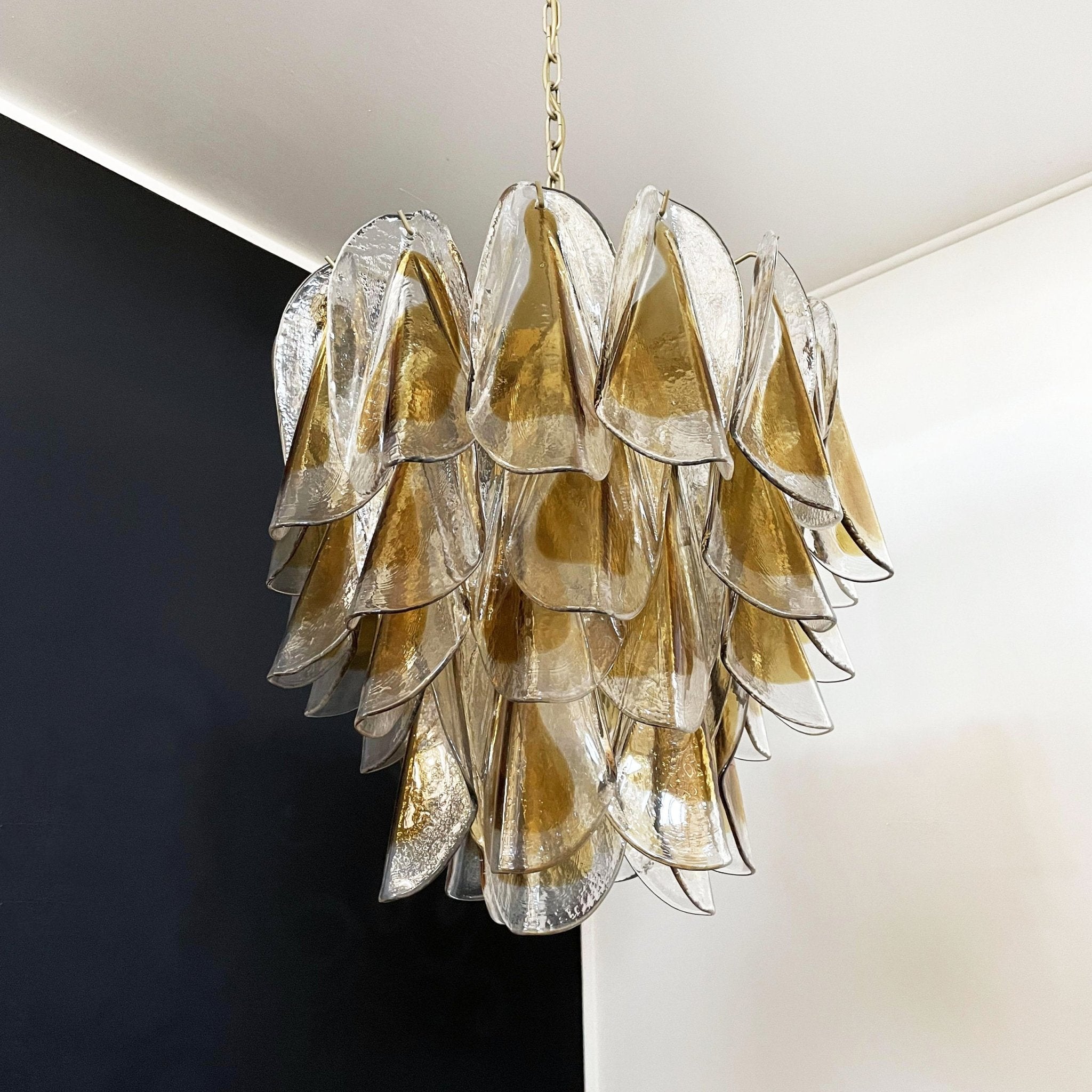 Vild Chandelier Isabella Gold Petal Layered-Neutral Decor