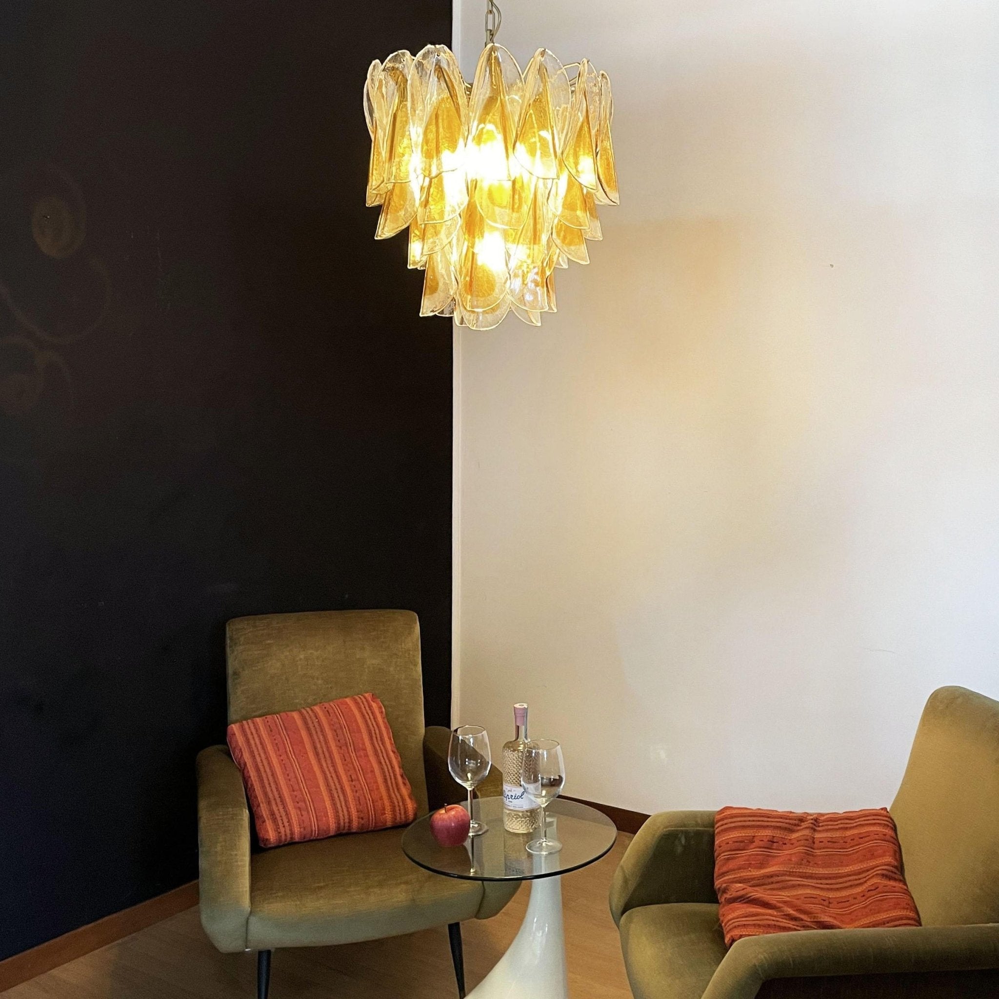 Vild Chandelier Isabella Gold Petal Layered-Neutral Decor