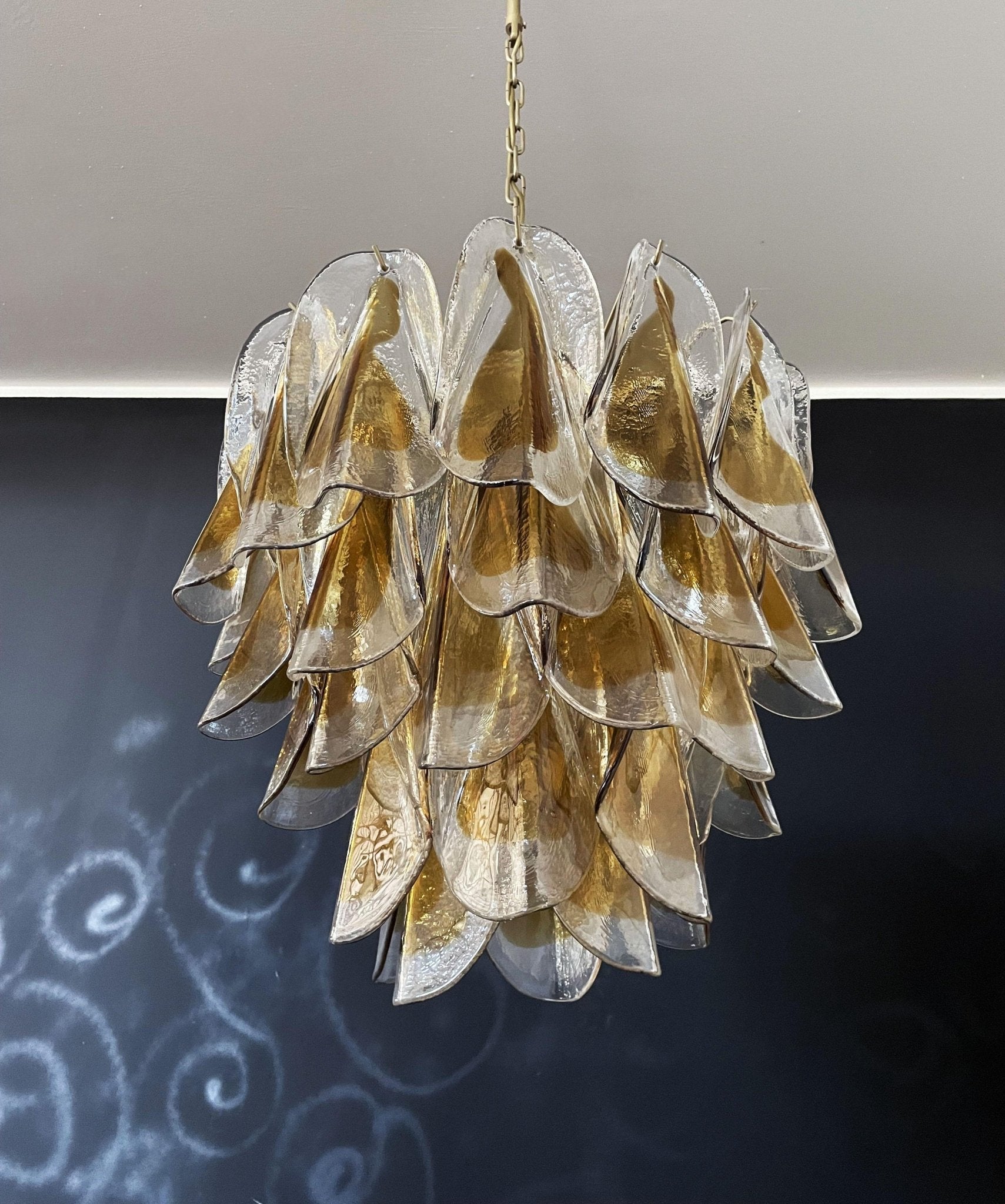 Vild Chandelier Isabella Gold Petal Layered-Neutral Decor