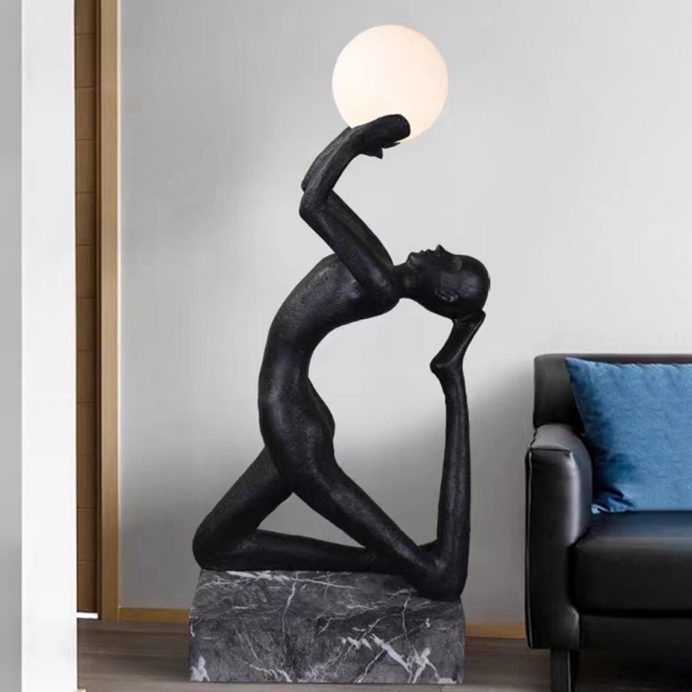 Evvinyra Contorted Black Floor Lamp-Neutral Decor