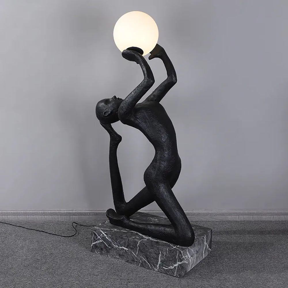 Evvinyra Contorted Black Floor Lamp-Neutral Decor