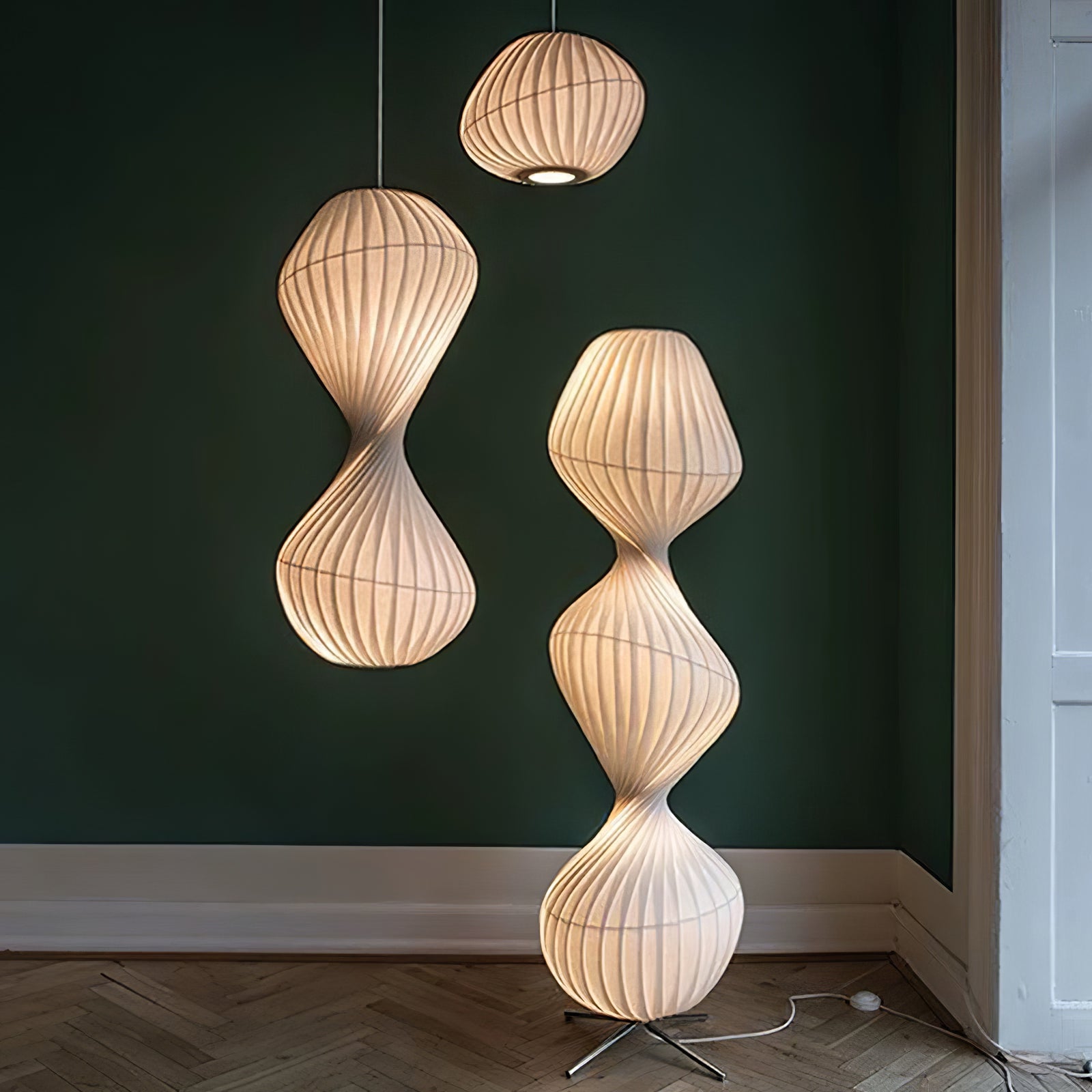 Elare Plastic Floor Lamp-Neutral Decor