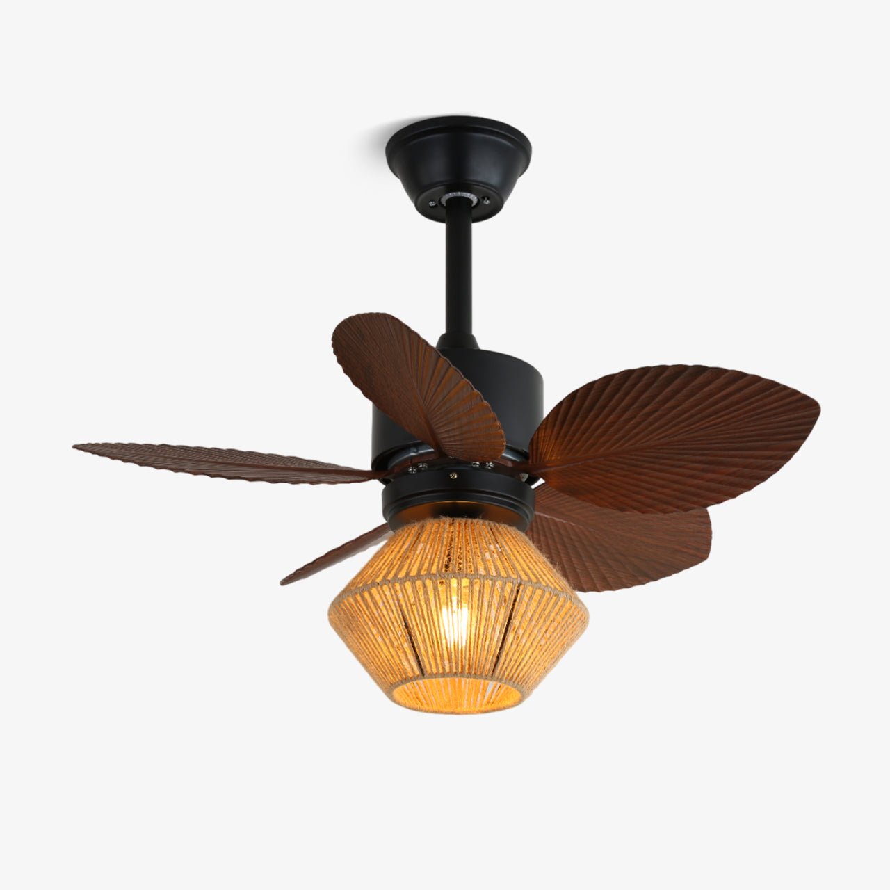 Solaya Tropical Rattan Ceiling Fan Light-Neutral Decor