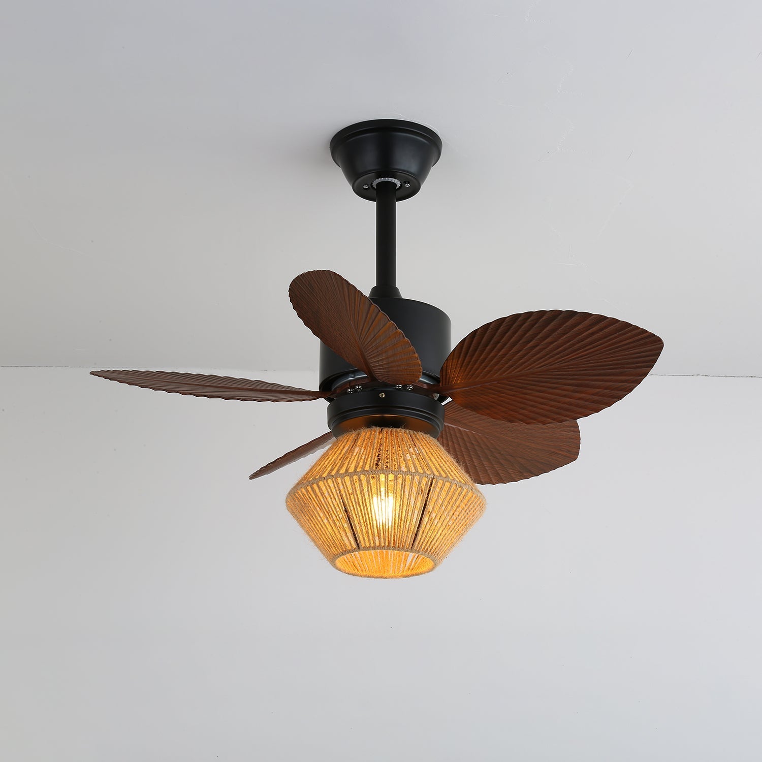 Solaya Tropical Rattan Ceiling Fan Light-Neutral Decor