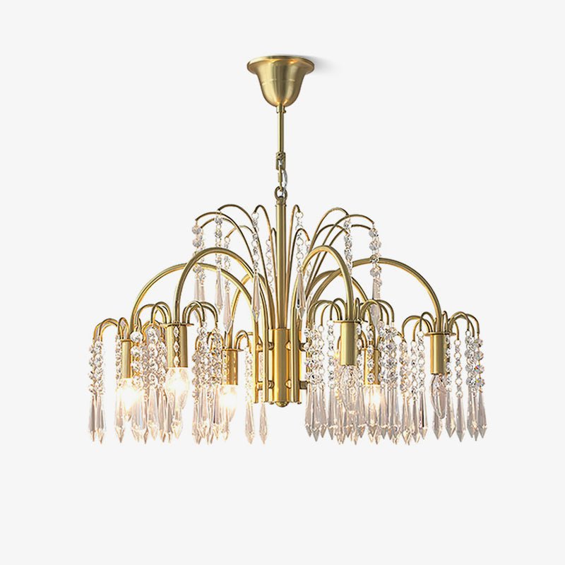 Lustra Chandelier Gold Crystal Isla Dawn Regal-Neutral Decor
