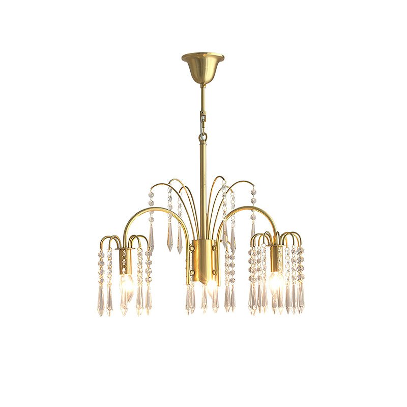 Lustra Chandelier Gold Crystal Isla Dawn Regal-Neutral Decor