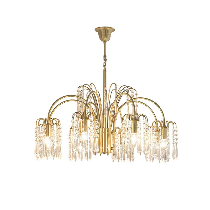 Lustra Chandelier Gold Crystal Isla Dawn Regal-Neutral Decor