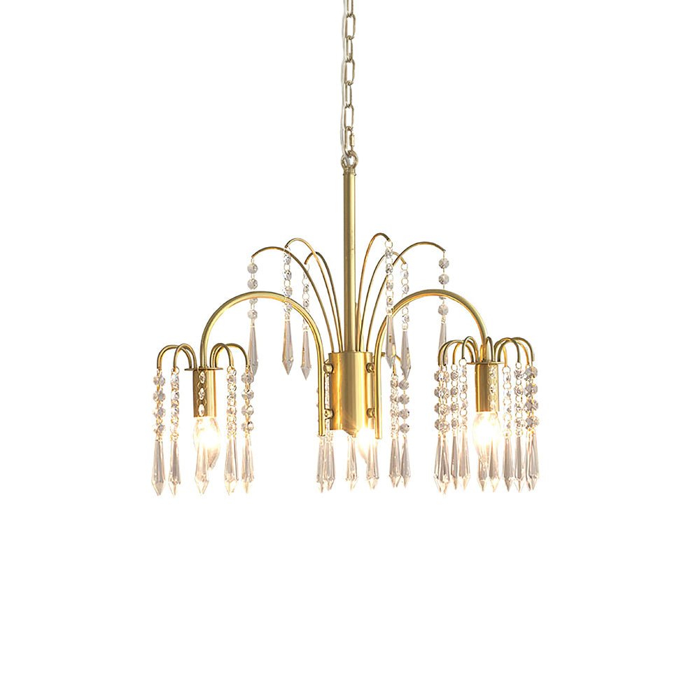 Lustra Chandelier Gold Crystal Isla Dawn Regal-Neutral Decor