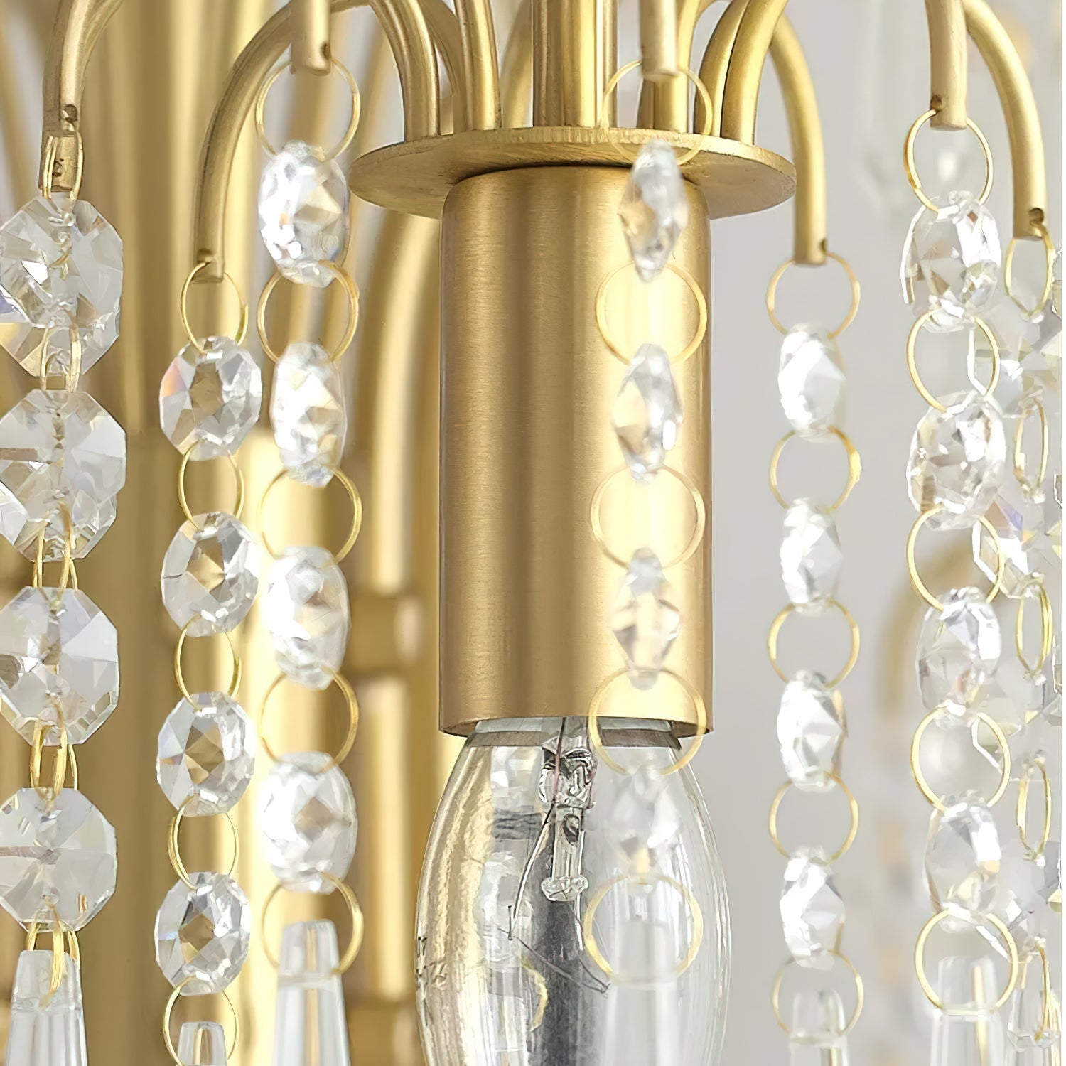 Lustra Chandelier Gold Crystal Isla Dawn Regal-Neutral Decor