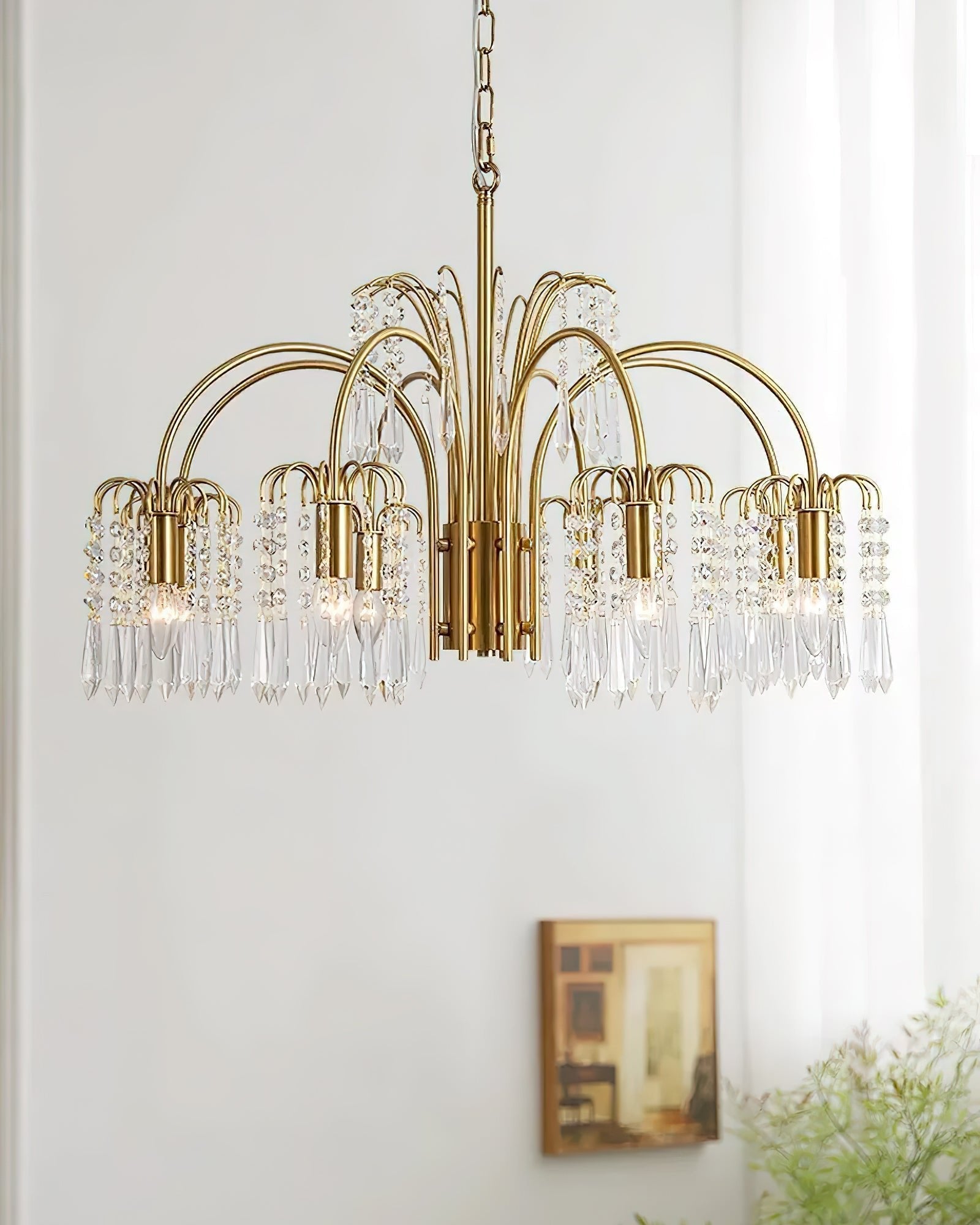 Lustra Chandelier Gold Crystal Isla Dawn Regal-Neutral Decor