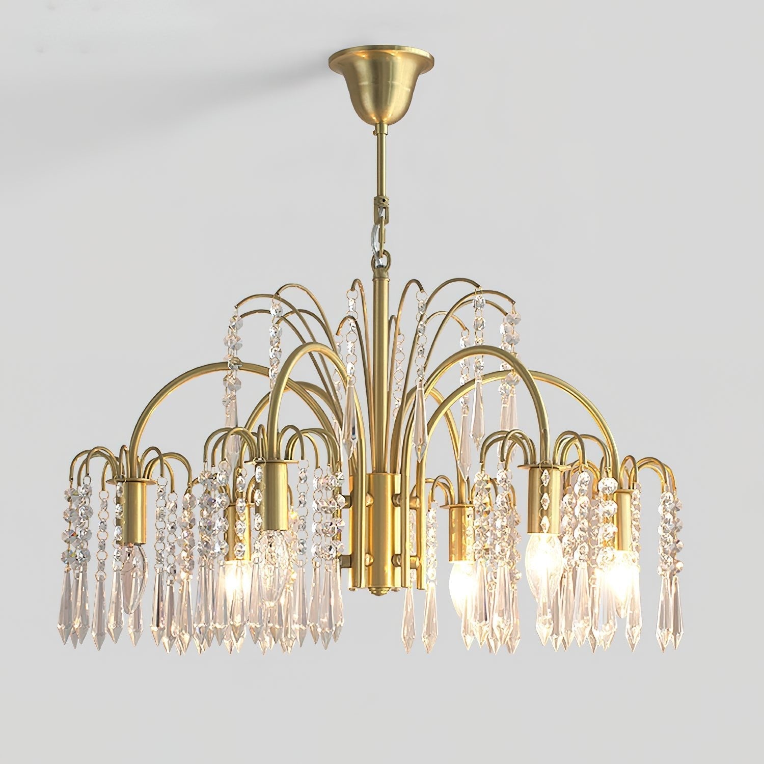 Lustra Chandelier Gold Crystal Isla Dawn Regal-Neutral Decor