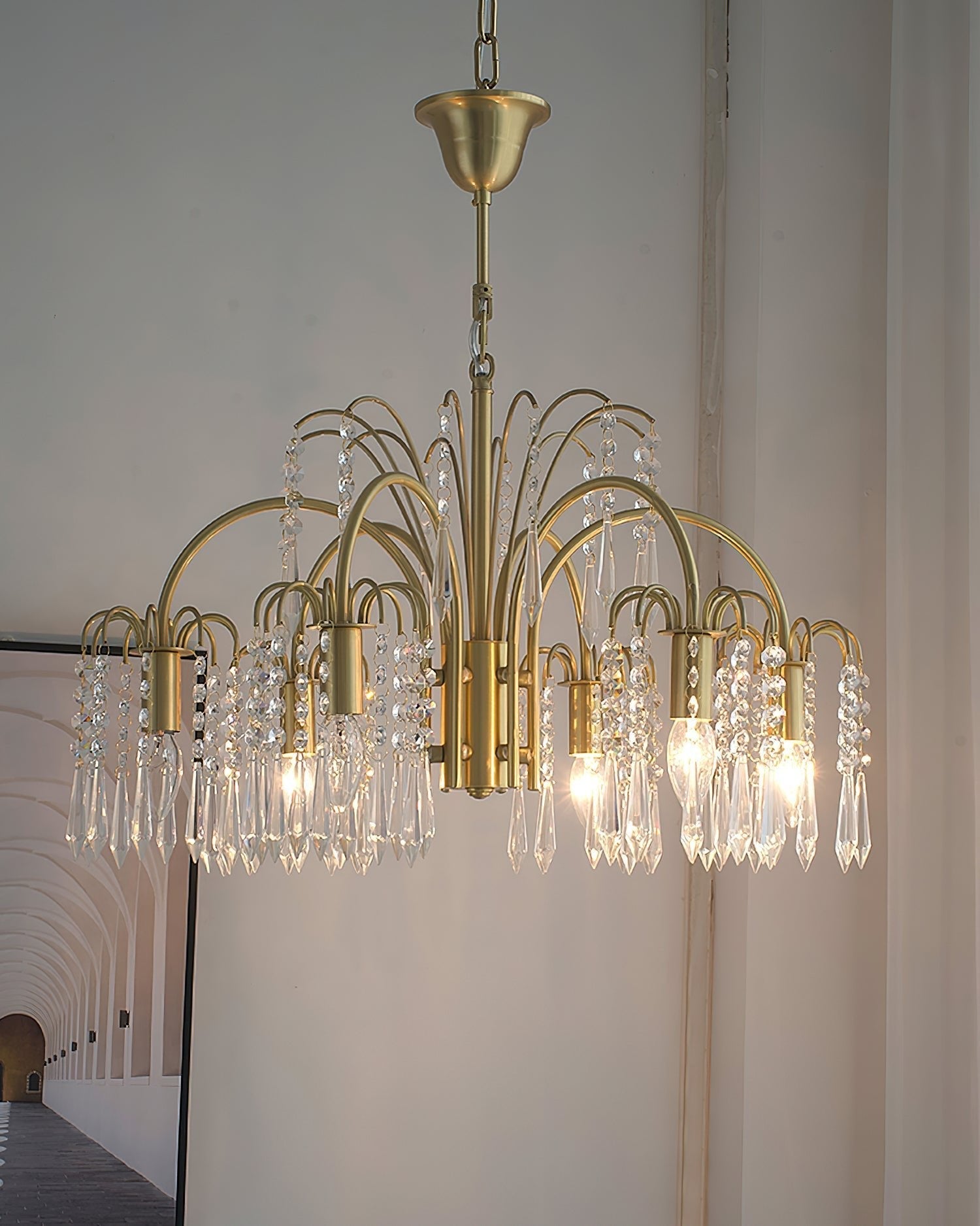 Lustra Chandelier Gold Crystal Isla Dawn Regal-Neutral Decor