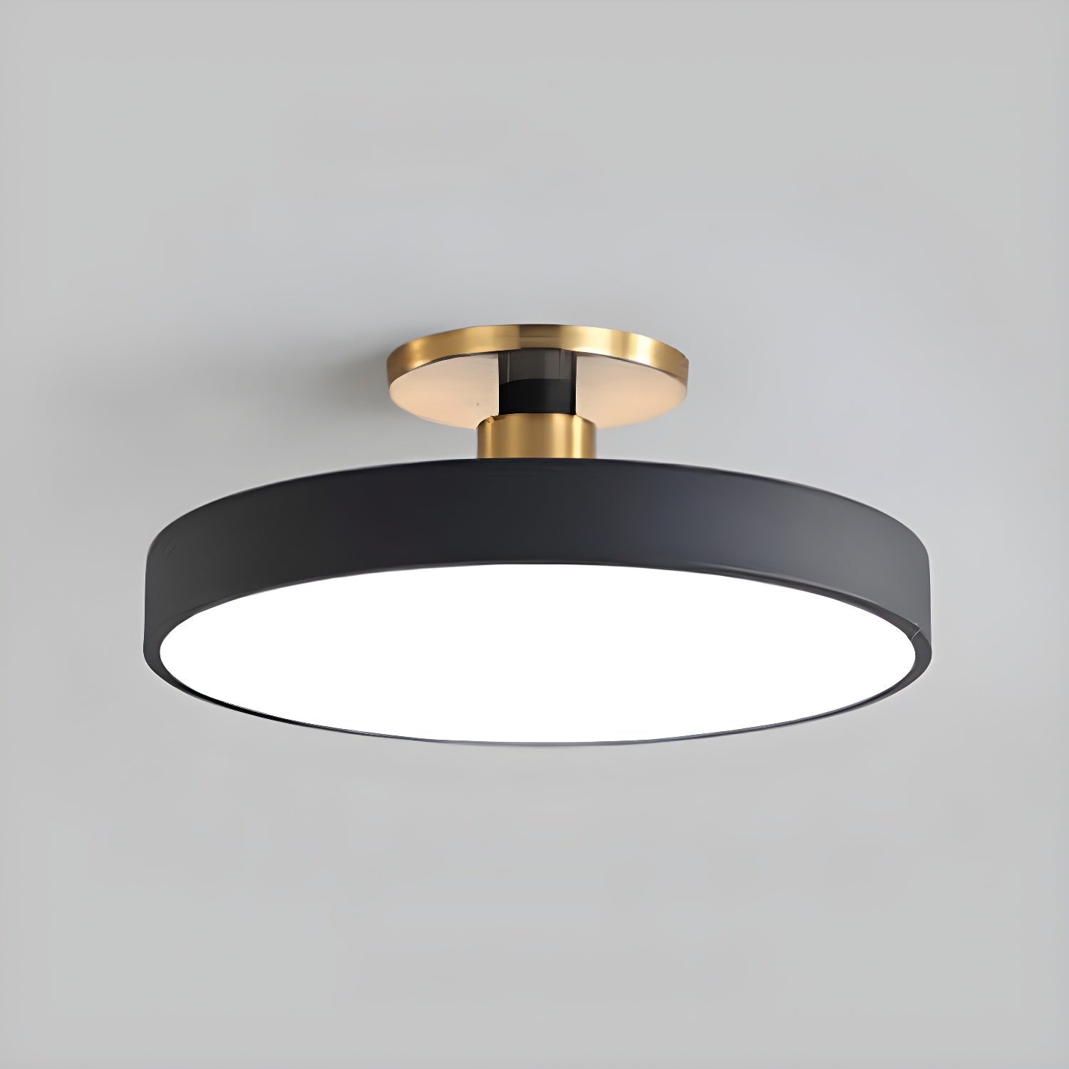 Solara Ceiling Lamp Flush Mount Black and Gold Modern-Neutral Decor