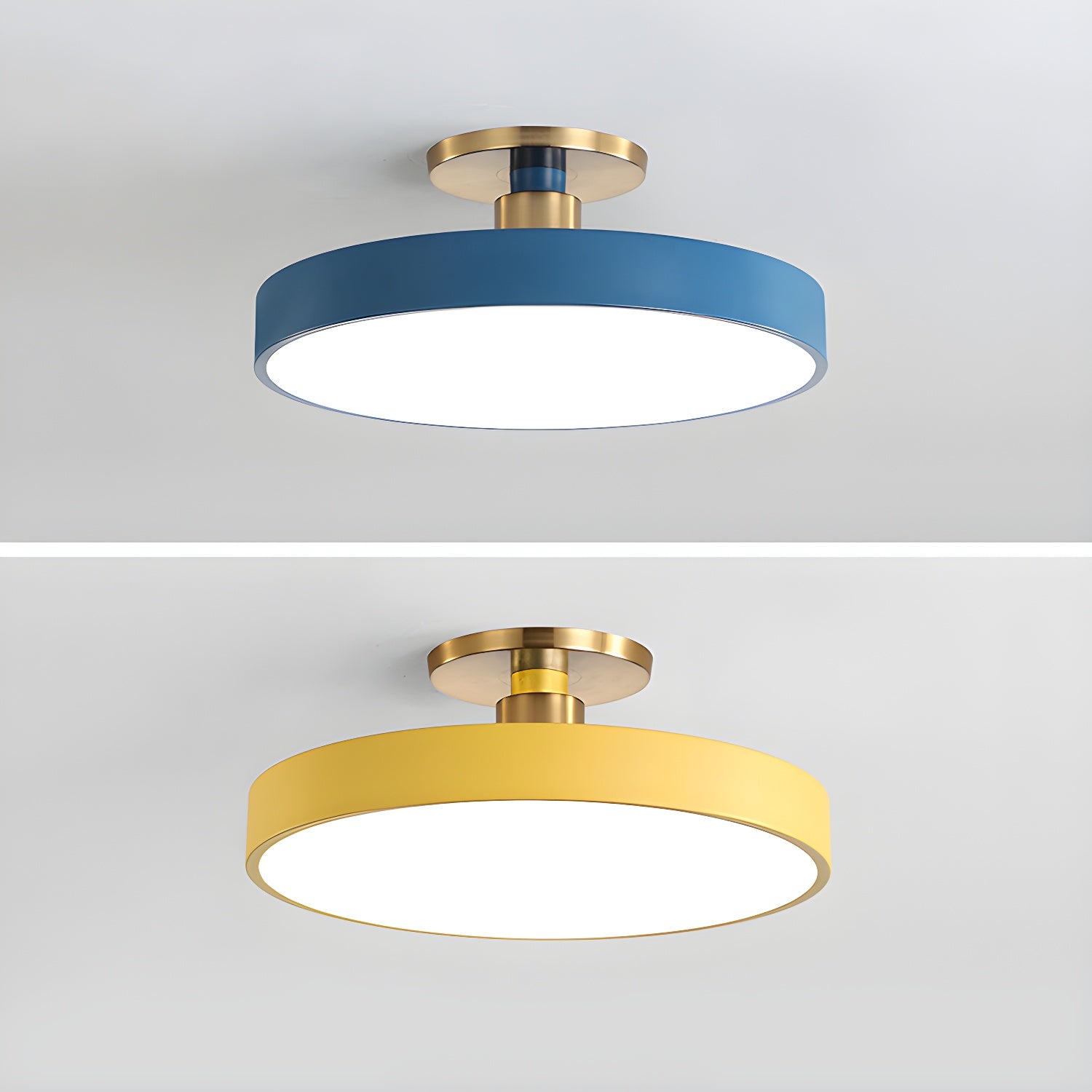 Solara Ceiling Lamp Flush Mount Black and Gold Modern-Neutral Decor