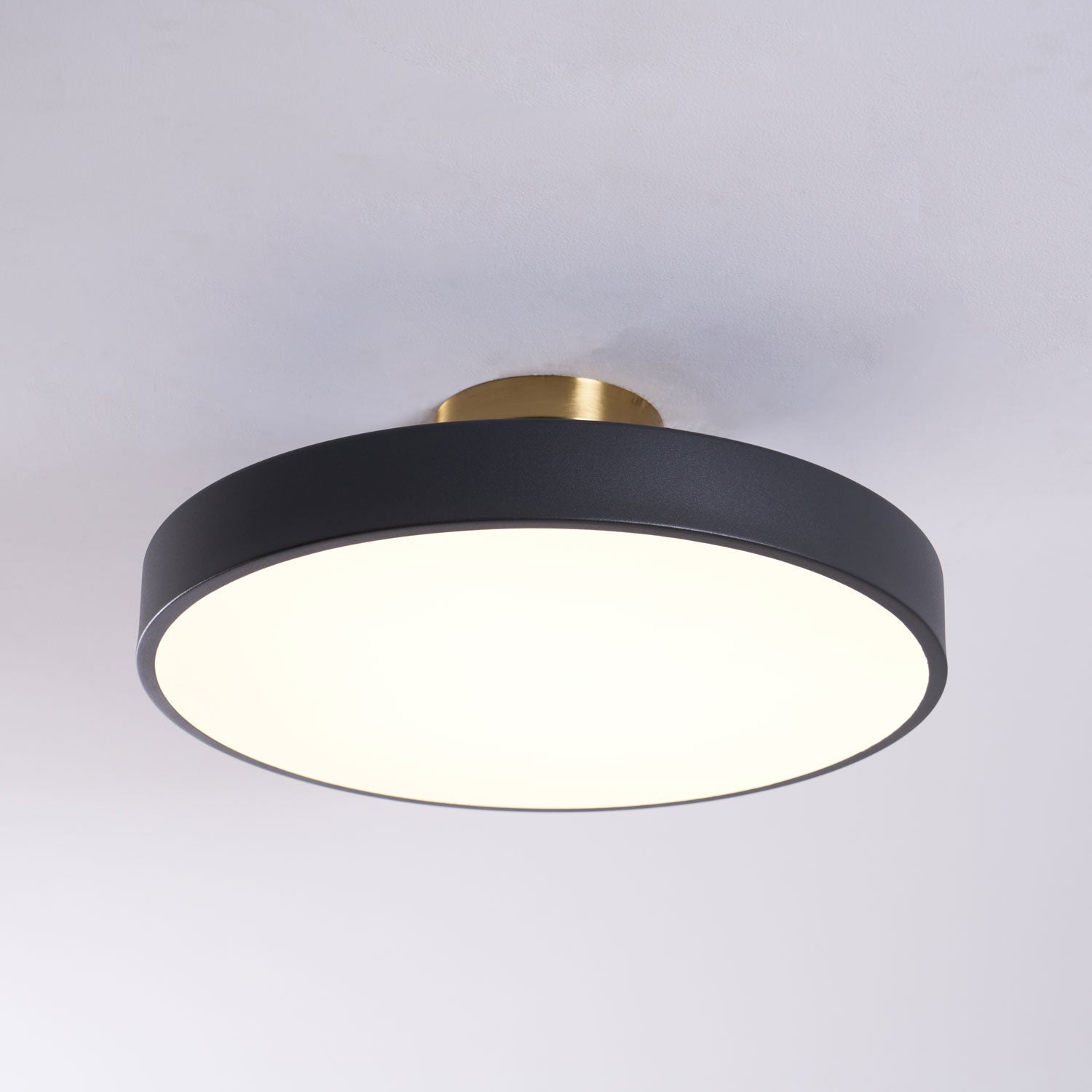 Solara Ceiling Lamp Flush Mount Black and Gold Modern-Neutral Decor