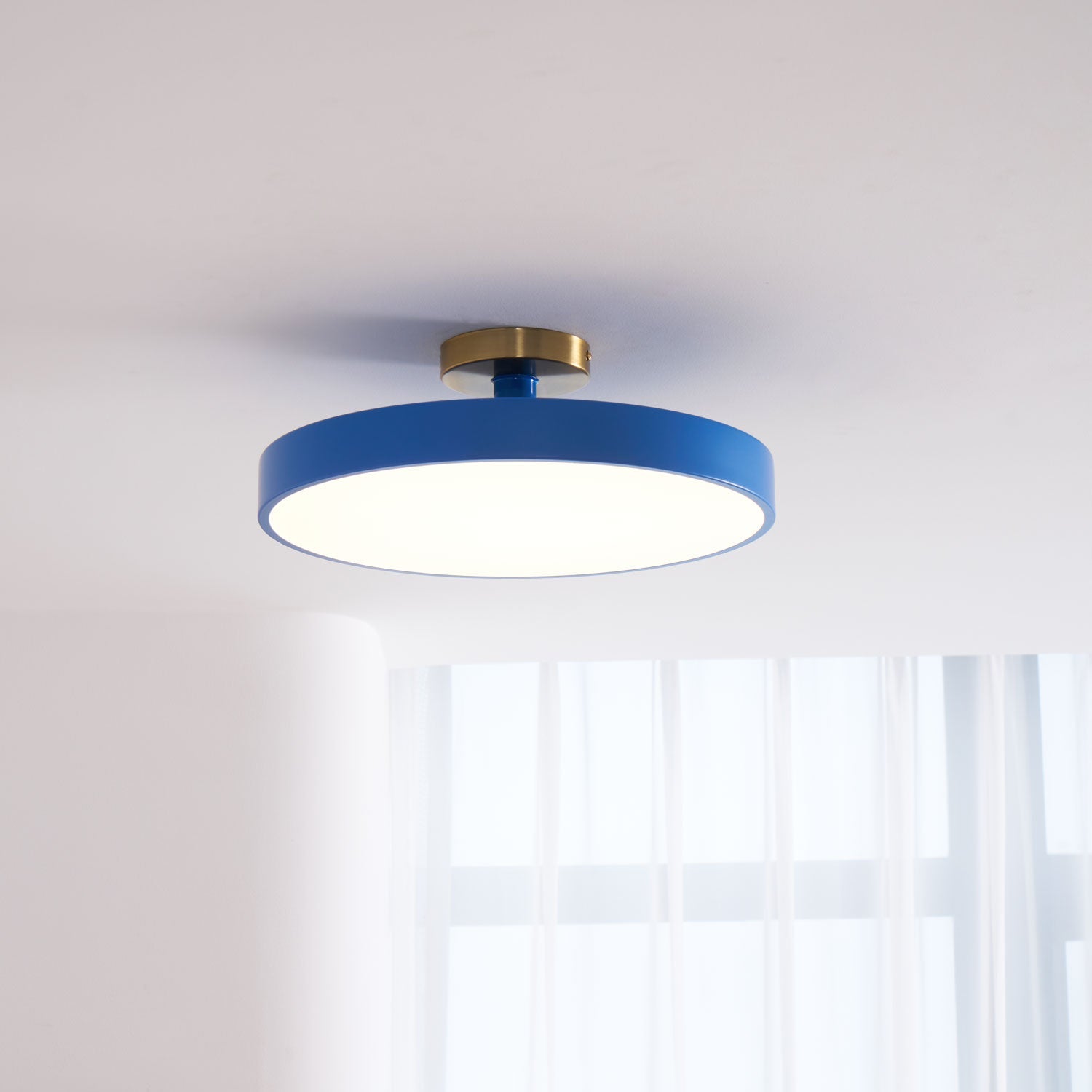 Solara Ceiling Lamp Flush Mount Black and Gold Modern-Neutral Decor